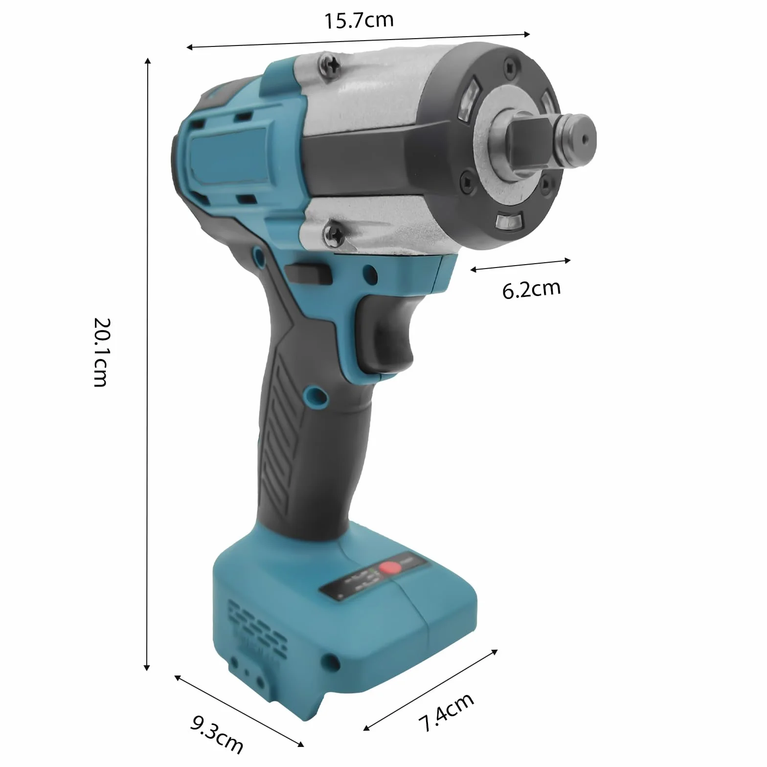 Wkrętarka udarowa akumulatorowa kompatybilna z akumulatorem Makita 18 V, 520 Nm 1/2 cala, bezszczotkowa wkrętarka udarowa z 2 bateriami 3,0 Ah, 4 nasadki do opon samochodowych, montażu samochodowego i