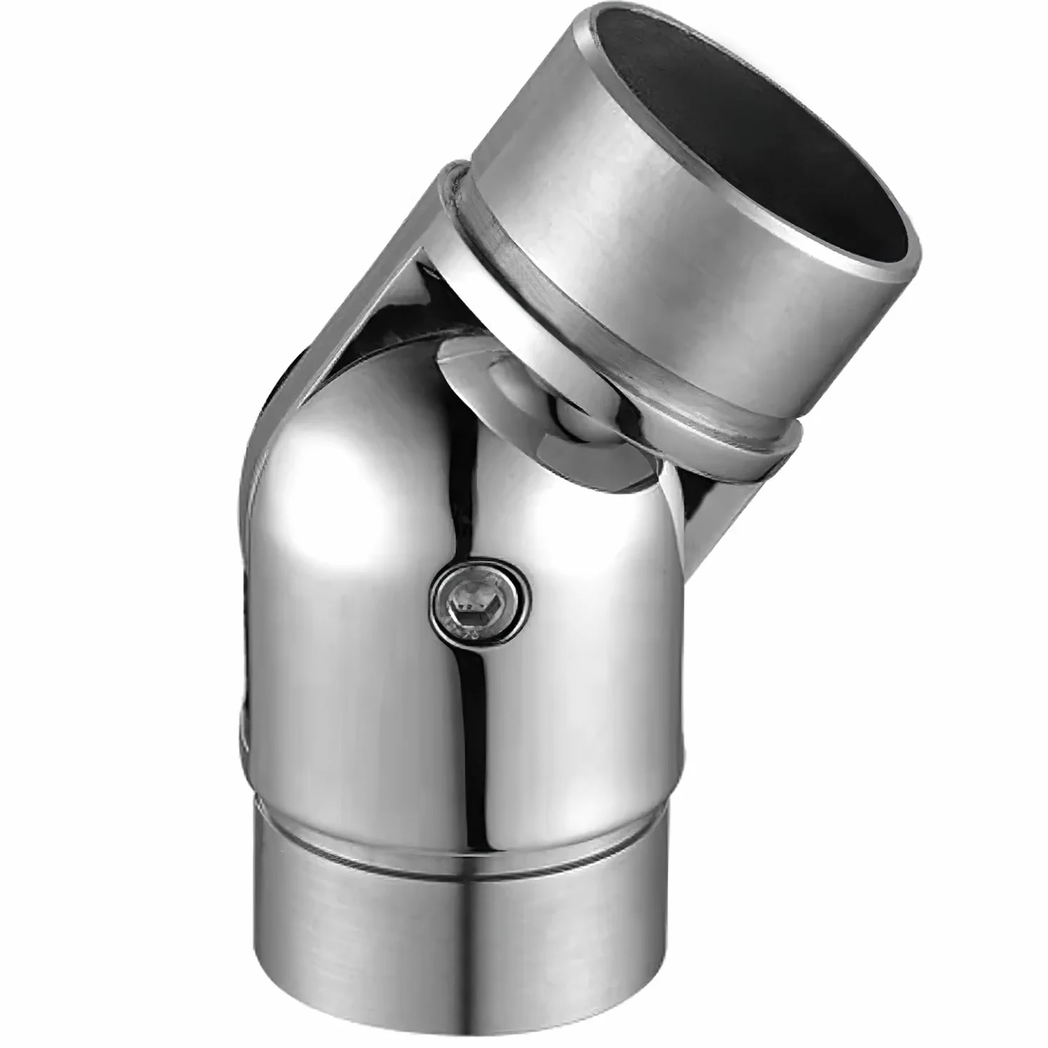 Łącznik do poręczy ze stali nierdzewnej, 42,4 mm Akcesoria do balustrad ze stali nierdzewnej z regulowanym kątem, złącze konfiguratora poręczy schodów, balkonu, na zewnątrz