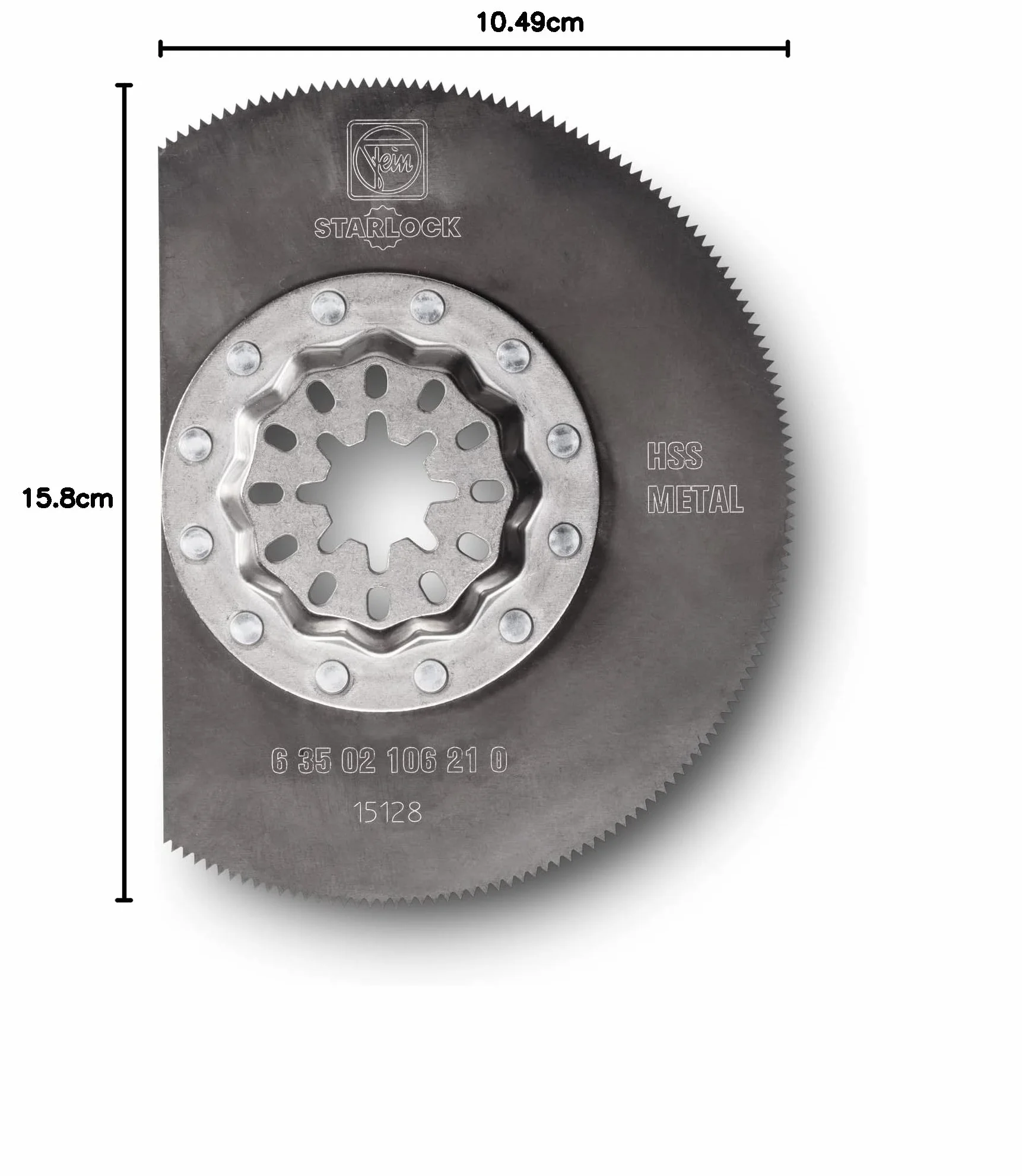 Fein Starlock Solid HSS segmentowe ostrze piły - precyzyjne cięcie do 1/40.6 cm na blachach, drewnie, GFRP i tworzywach sztucznych z metalowym ząbkowaniem, średnica 3-11/81.3 cm, 2-pak - 63502106220