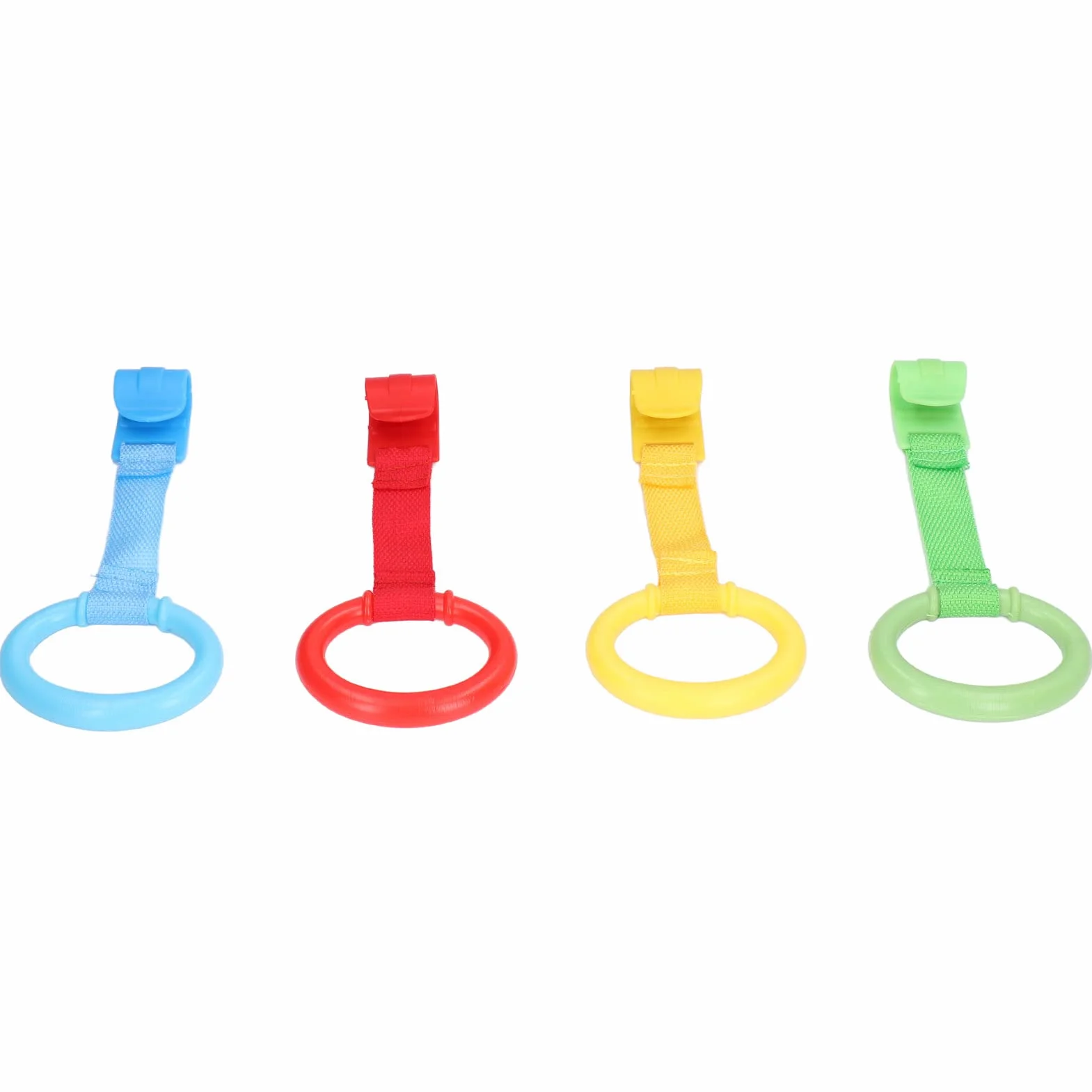 Plastikowe Kółka do ściągania łóżeczka dla Niemowląt Ćwiczenia do Chodzenia Asystent Stand Up Rings Lekkie Pierścienie do Chodzenia Ergonomiczna Konstrukcja Kojec z