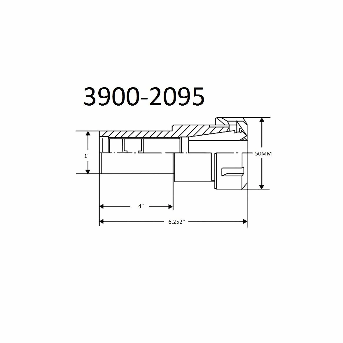 HHIP 3900-2095 Pro-Series ER-32 uchwyt chwytowy prosty, 2,5 cm x 10,6 cm, nakrętka klucza