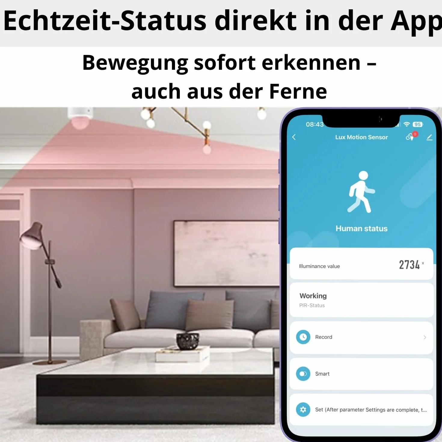 Czujnik ruchu ZIGBEE 3.0 TUYA na baterie PIR