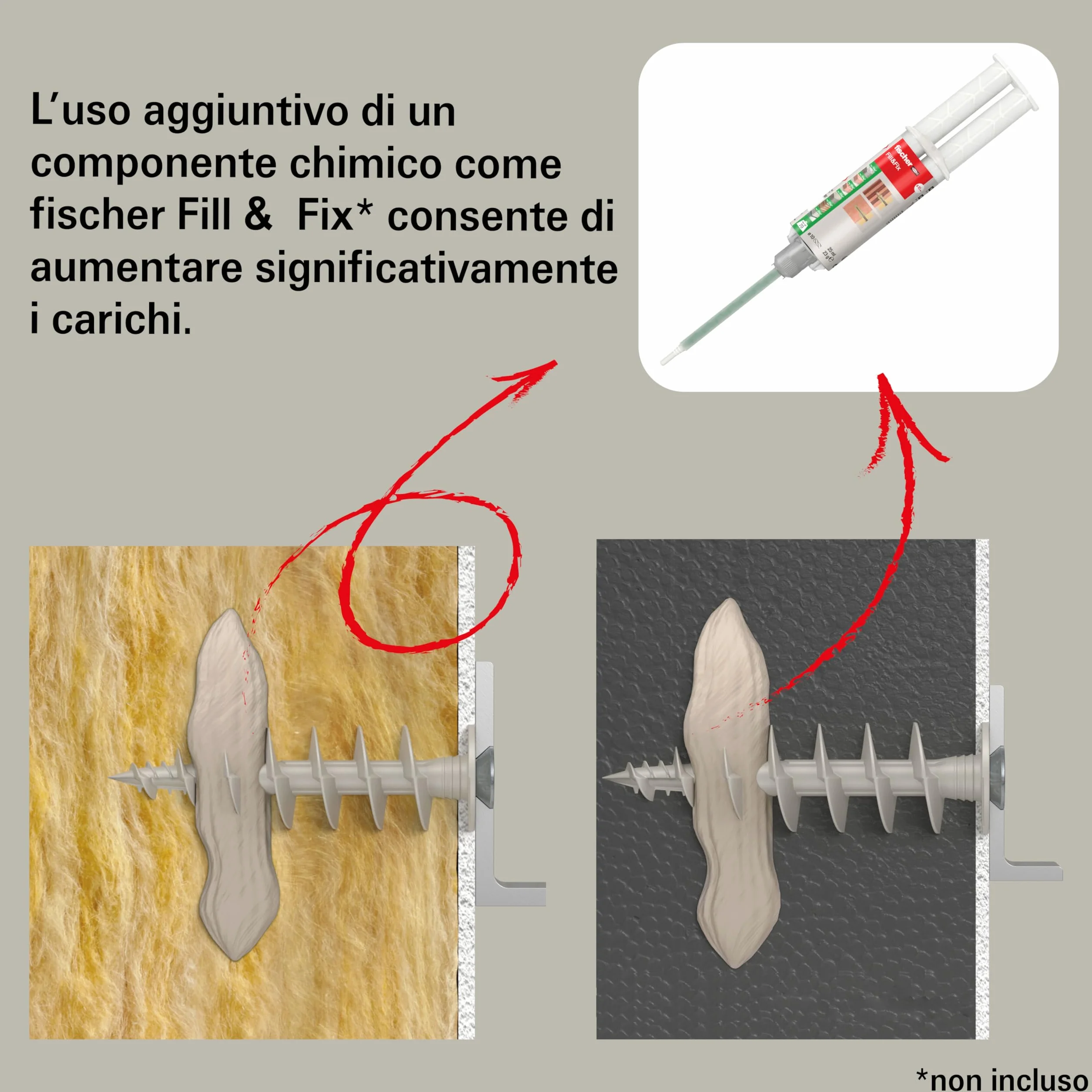 Fischer FID II Plus 80 mm, 2 x kołek ze śrubą płaszcza izolacyjnego, do użytku z kołkiem chemicznym, 573825