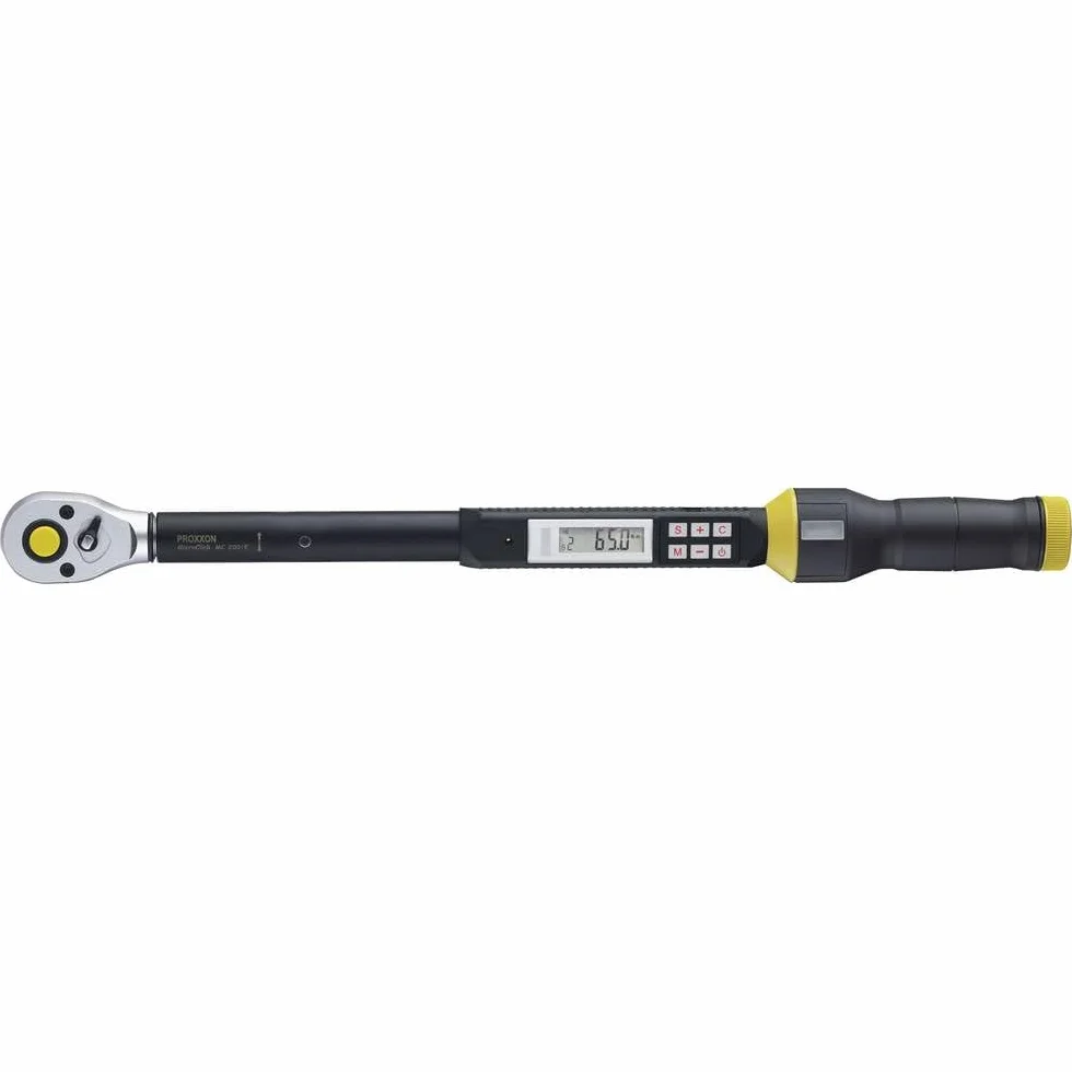Proxxon Elektroniczny klucz dynamometryczny MC 200/E (moment obrotowy 20-200 Nm, napęd czworokątny 1/2" 10 mm, z interfejsem USB) 23338