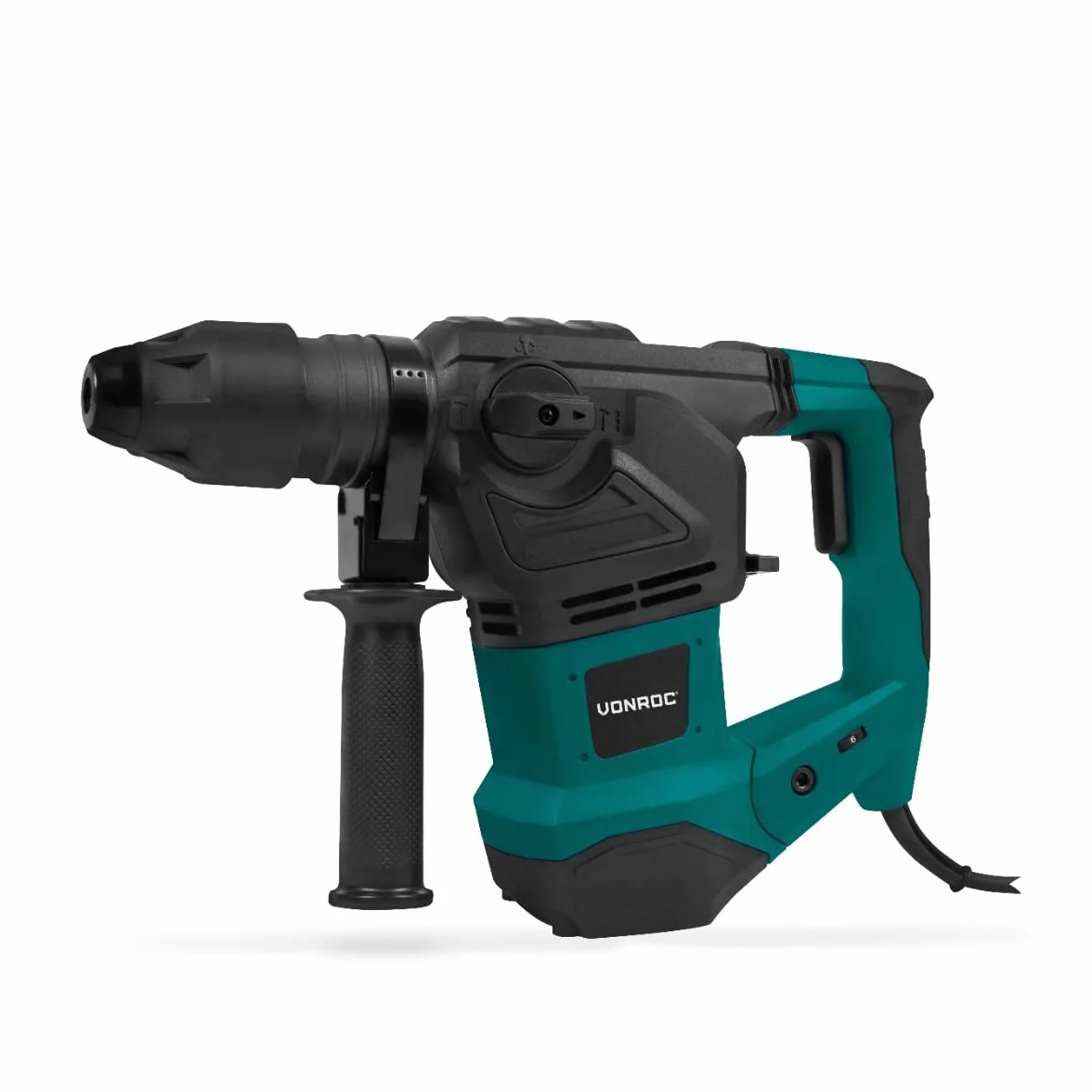Młot Udarowo-Obrotowy VONROC 1800W 6J – 4 Funkcje (Wiercenie, Wiercenie z Udarem, Dłutowanie, Regulacja Dłuta), Akcesoria SDS-plus, Prędkość 820 RPM