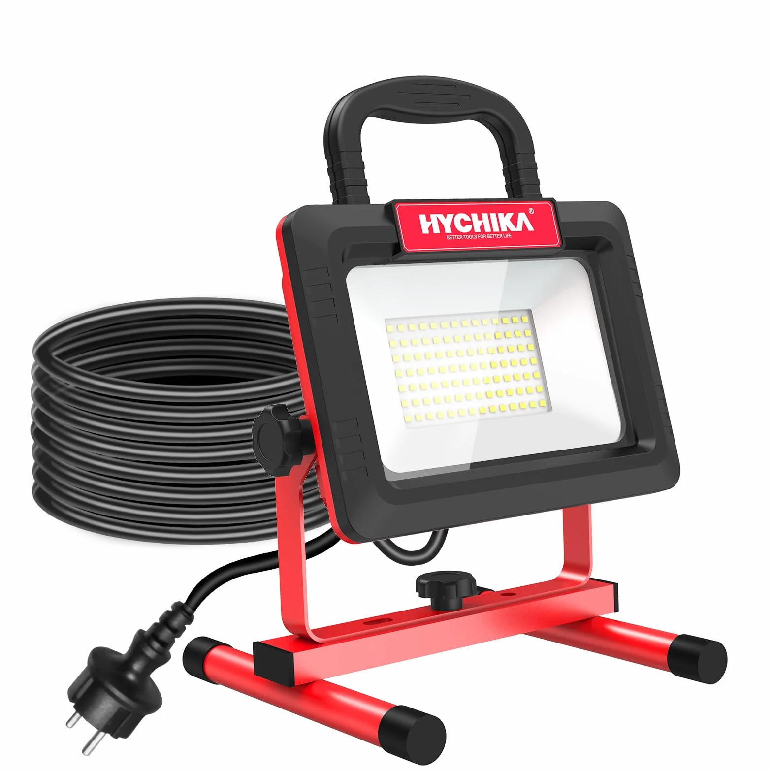 HYCHIKA Reflektor LED 100W 12000LM 6500K IP65 Obrót 360° Kabel 3m