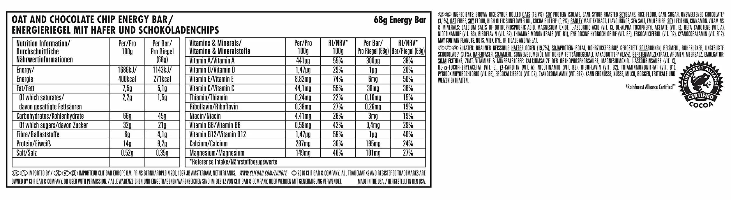 CLIF Bar Pakiet próbny zestaw próbny batonik energetyczny + masło orzechowe 18 sztuk