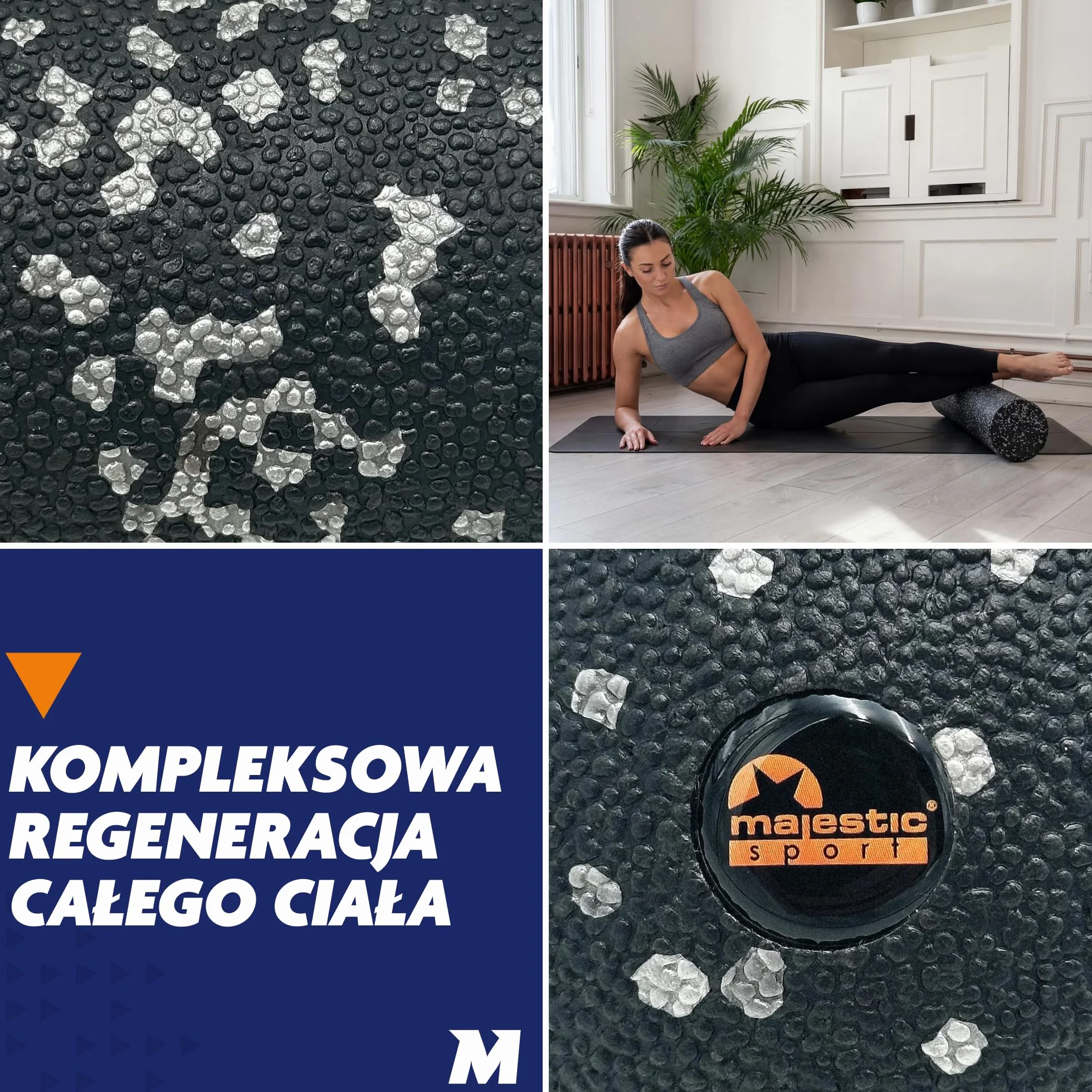 Tenso Longwałek do fitnessu, pilatesu i jogi, długość: 90 cm