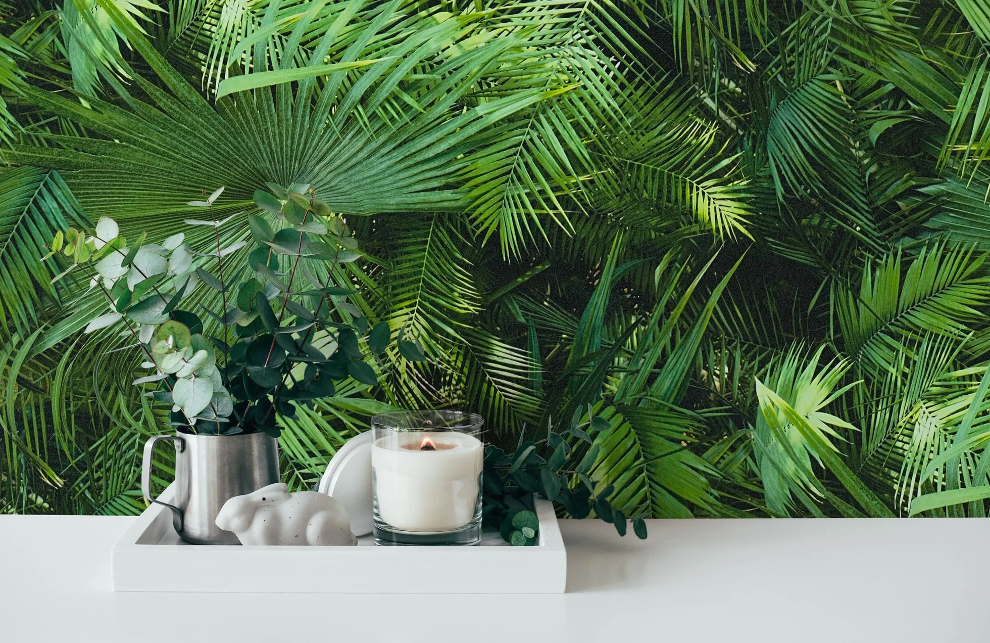Livingwalls Bude 2.0 tapeta z nadrukiem palm 10,05 m x 0,53 m zielono-czarna Made in Germany