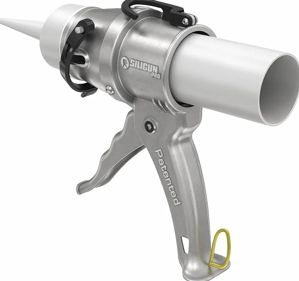 SILIGUN™ PRO Compact pistolet uszczelniający 24:1, pistolet uszczelniający bez kapania, opatentowana konstrukcja, lekka aluminiowa rama, pasuje do wszystkich rur 295 ml (SILIGUN PRO)