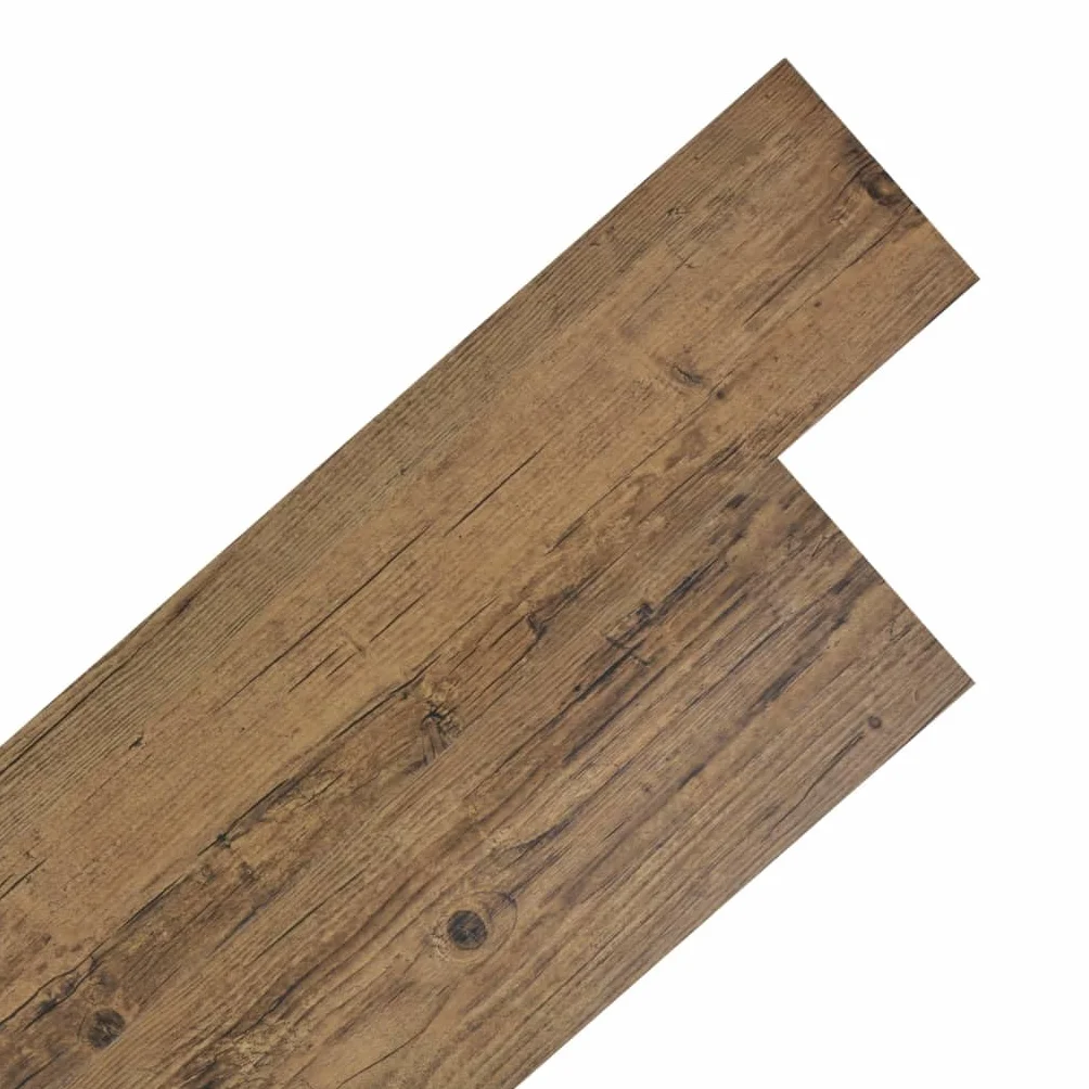 vidaXL Samoprzylepne panele podłogowe z PVC, 5,21 m², 2 mm, orzech