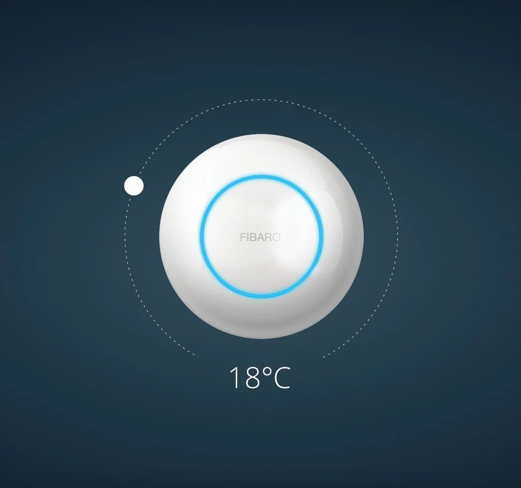 FIBARO The Heat Controller Starter Pack/Z-Wave Plus Smart Heating Radiator Thermostat with additional Temperature Sensor, FGT-PACK