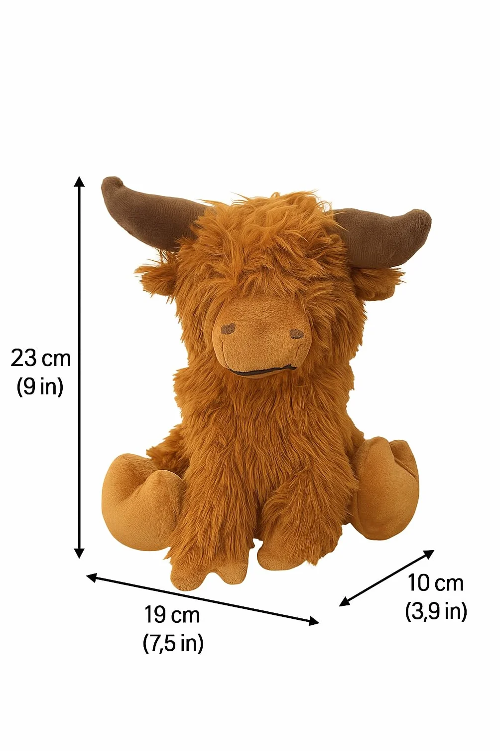 Khevga Stoper do drzwi z materiału – wysokiej jakości uchwyt na drzwi Highland Cattle, waga 1 kg, wysokość 23 cm, rustykalny design, odbojnik drzwiowy, dekoracja do salonu, biura i pokoju dziecięcego