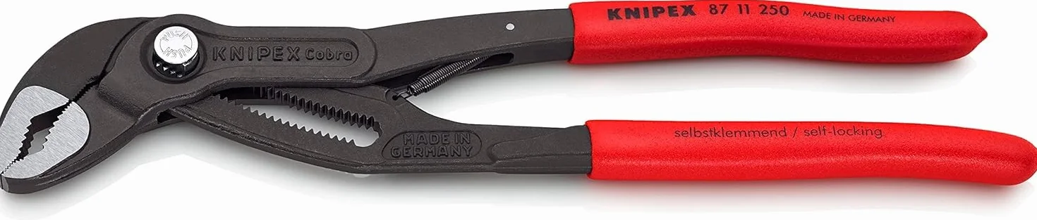 KNIPEX Cobra...matic Szczypce nastawne do rur 87 11 250 SB fosforanowana antypoślizgowym tworzywem sztucznym