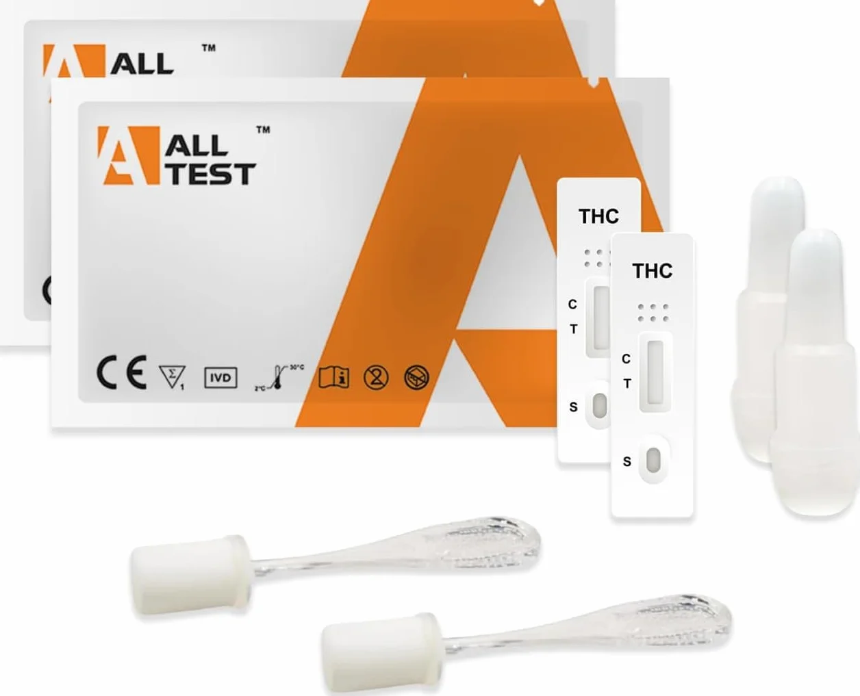 Alltest Test THC Ślina 20 ng/ml Antynarkotykowe Paski Szybki test śliny
