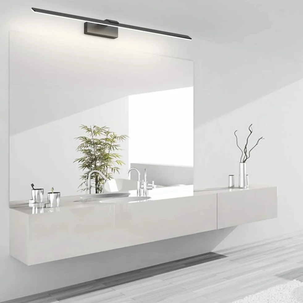 Klighten Lampa LED do lustra łazienkowego 80 cm 24 W 100 lumenów IP44 4500 K czarna