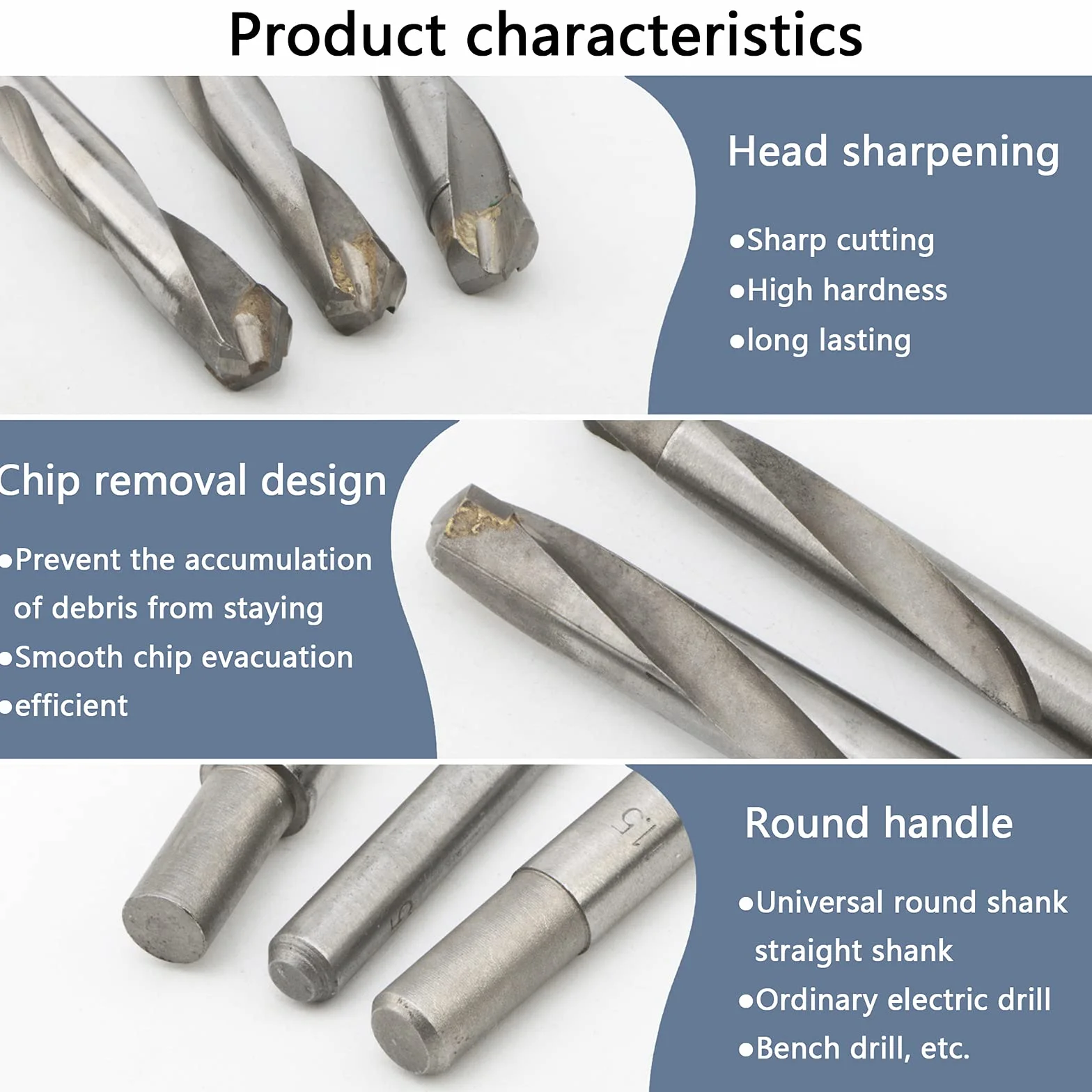 Wiertła spiralne z węglika wolframu, 13 sztuk, do stali nierdzewnej, miedzi, aluminium, stopu cynku, 3,5 - 15,5 mm