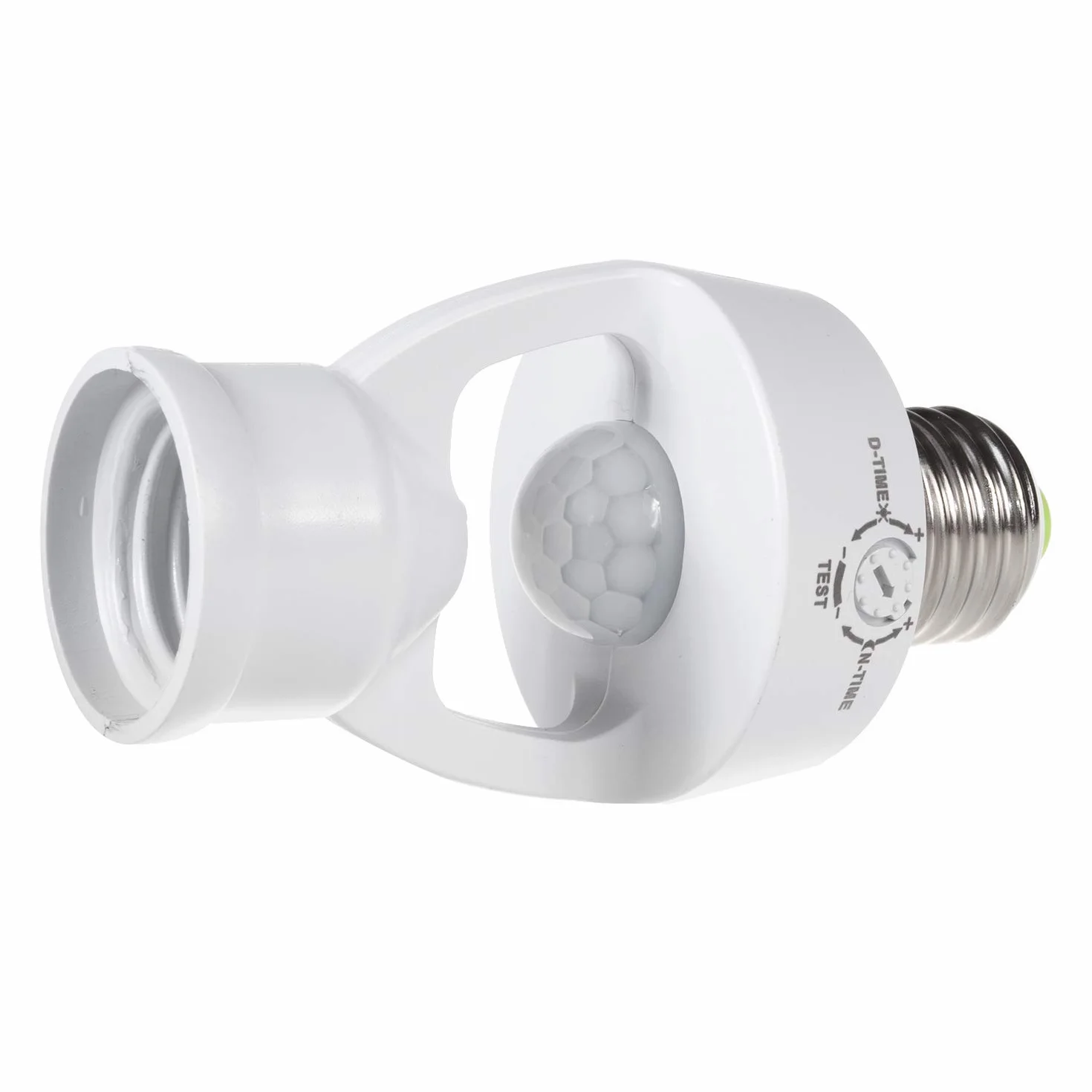 Maclean MCE233 Oprawka z czujnikiem ruchu i czujnikiem zmierzchu, adapter gniazda E27, zakres wykrywania, czujnik 360°, automatyczne oświetlenie (czujnik ruchu i czujnik zmierzchu)