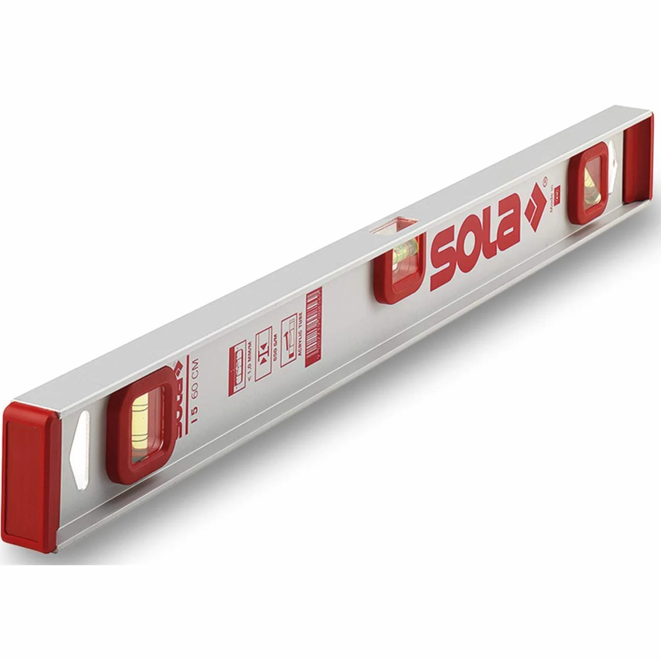 Sola 1255301 "I 5 100" poziomica I-profilu, szary/czerwony, 100 cm