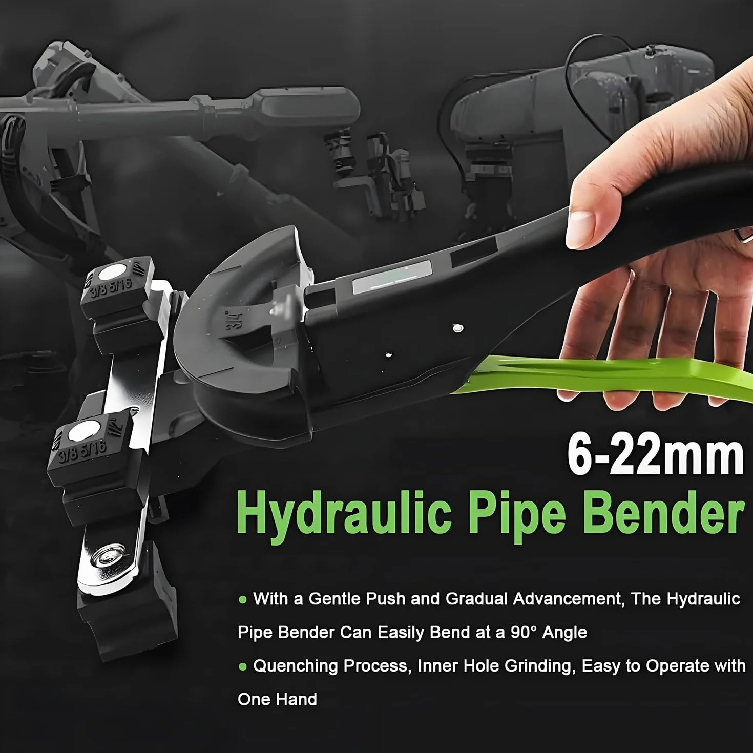 Zestaw Narzędzi Do Ręcznej Hydraulicznej Giętarki Do Rur Miedzianych Hvac Ratchet Z 7 Matrycami 1/4"-7/8" Giętarka Do Rur Miedzianych Giętarka Do Żeliwa Sferoidalnego