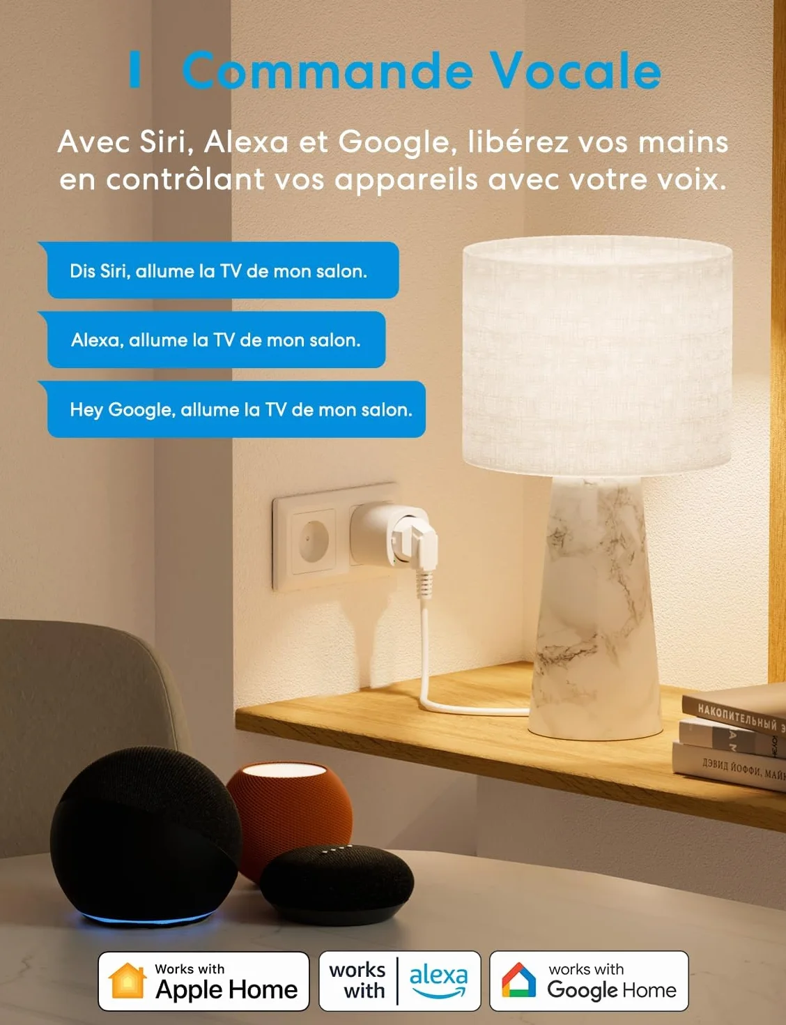 Meross Matter Connected Socket (Type E), gniazdo WiFi 16A kompatybilne z Apple Home, Alexa i Google Home, gniazdo z pomiarem energii dla fotowoltaicznych paneli słonecznych, sterowanie głosowe i zdaln
