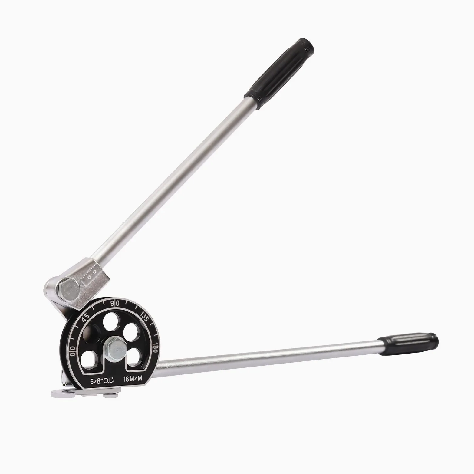 Ręczna giętarka do rur 5/8" 0~180°, giętarka do rur o średnicy 5/8" ze stali nierdzewnej, żelaznej, aluminiowej i miedzianej, giętarka do rur ręcznych z łuską i długim uchwytem