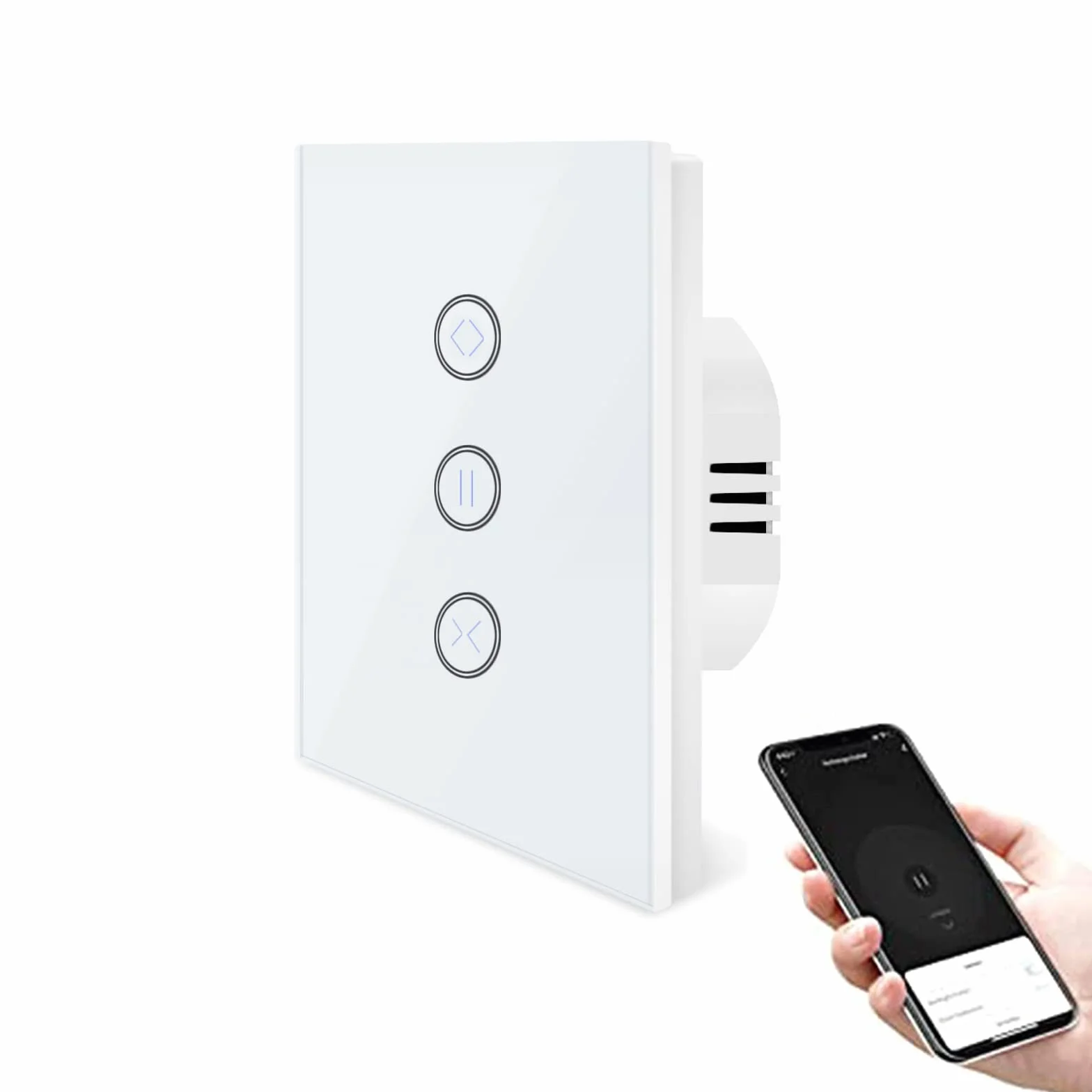 UseeLink Smart ZigBee przełącznik rolety, kompatybilny z aplikacją Smart Life/Tuya, współpracuje z Alexa i Google Home, inteligentny przełącznik żaluzji z panelem dotykowym, biały (wymagany