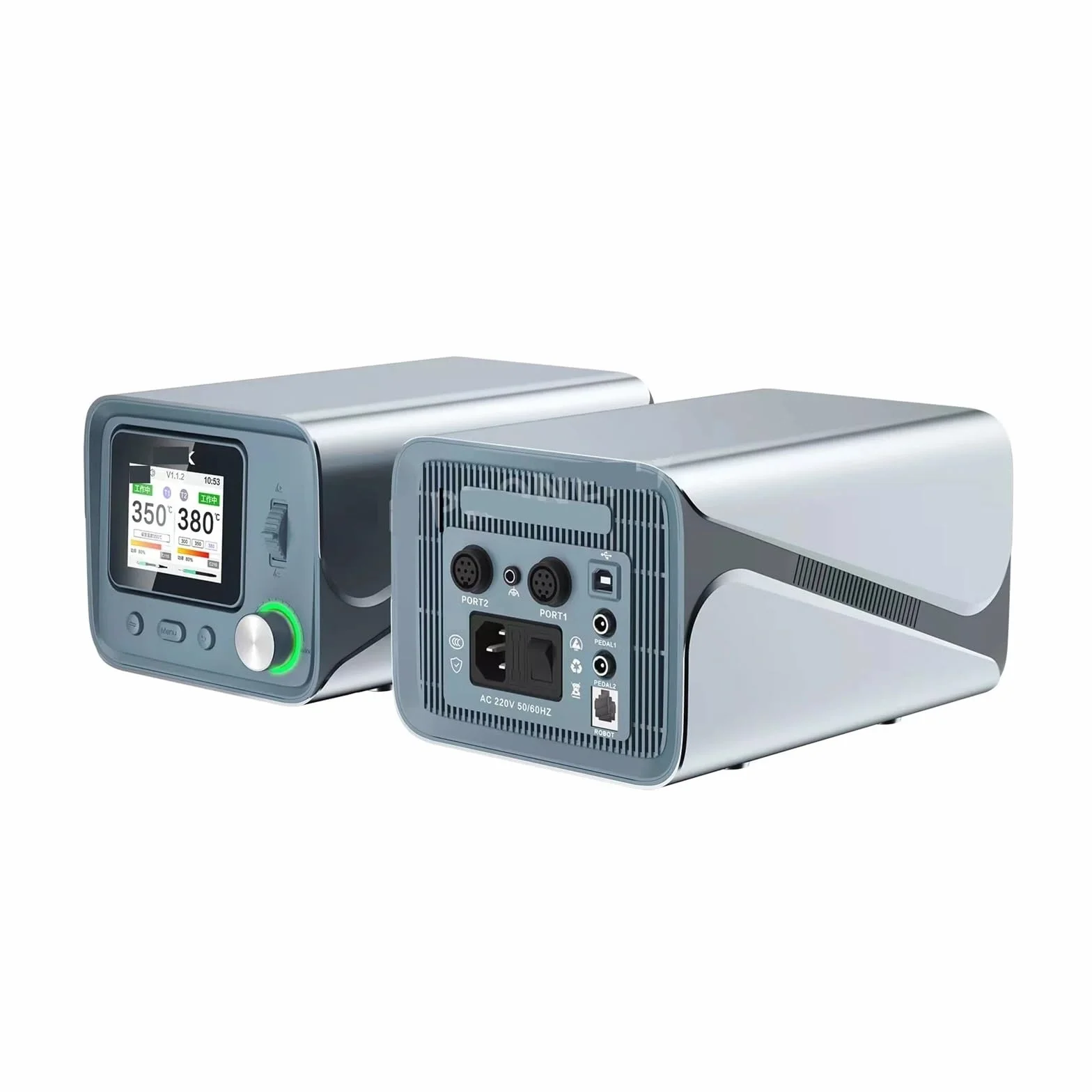 300W Pojedyncza/Podwójna Stacja Lutownicza Wsparcie T115 T210 T245 Uchwyt Lutownica Elektroniczna Spawalnicza Szybkie nagrzewanie(1 T245 Handle 2 Tips)