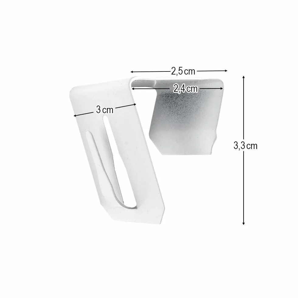 Ideen mit Herz Dekoracyjne uchwyty na okna i drzwi, Design 5, 3,5 cm x 2 cm x 3 cm, biały, 6 sztuk