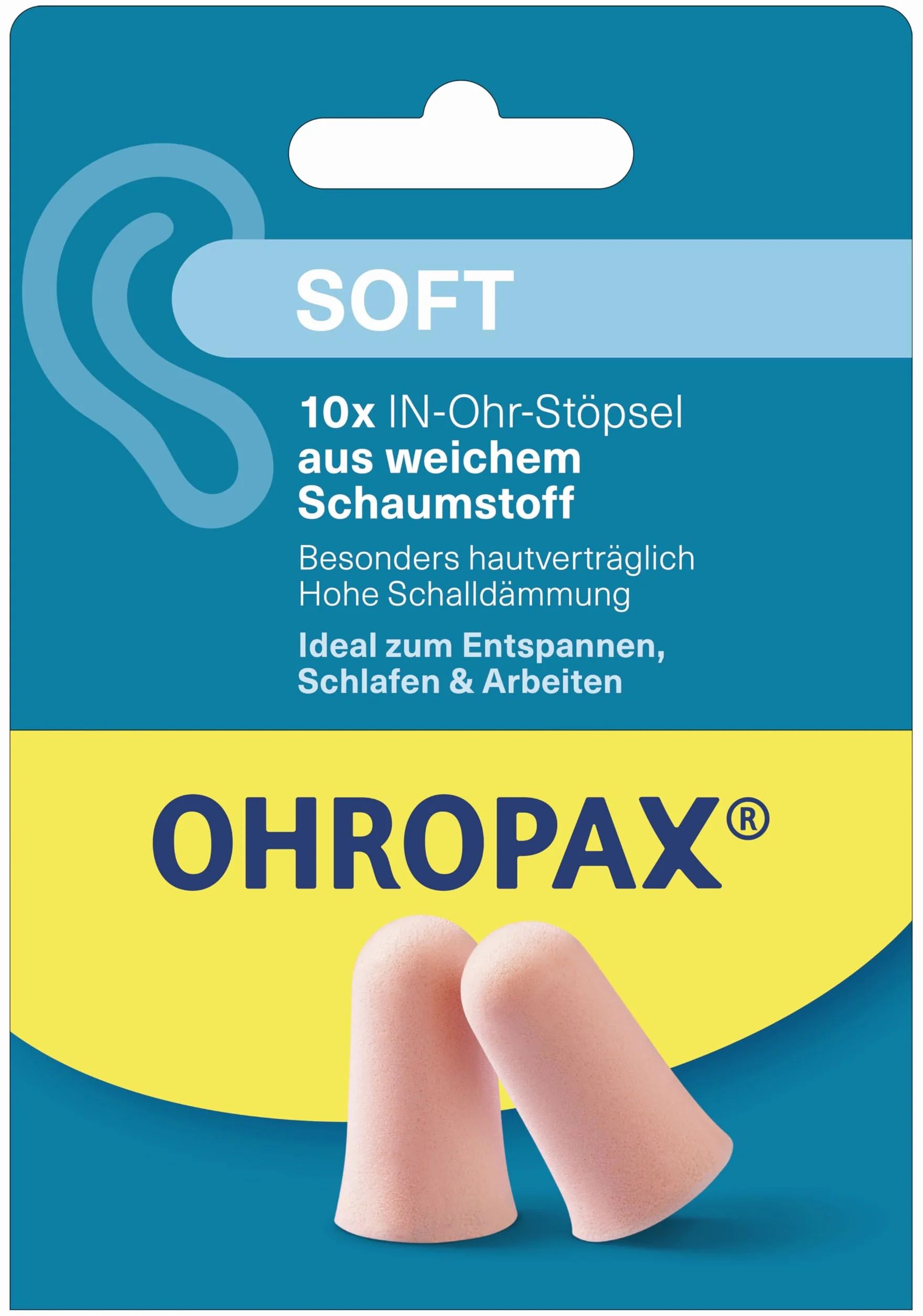OHROPAX Miękkie zatyczki do uszu SNR 31 dB 10 sztuk