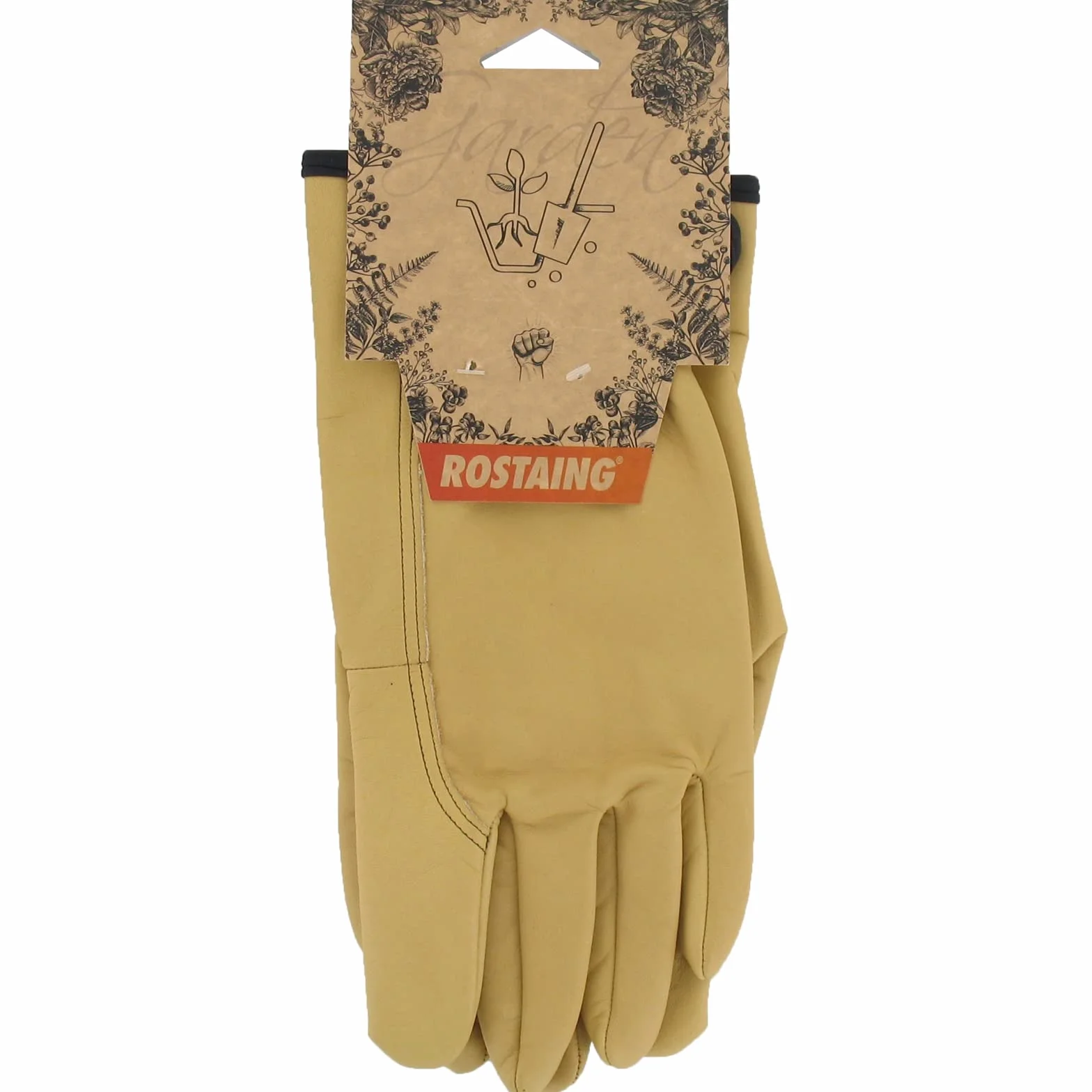 Rostaing TRADITION-IT09 Gants de Jardinage 100% Cuir Tanné En France Hydrofuge Grande Longueur Tradition Taille 09 rękawiczki, beżowe, 9