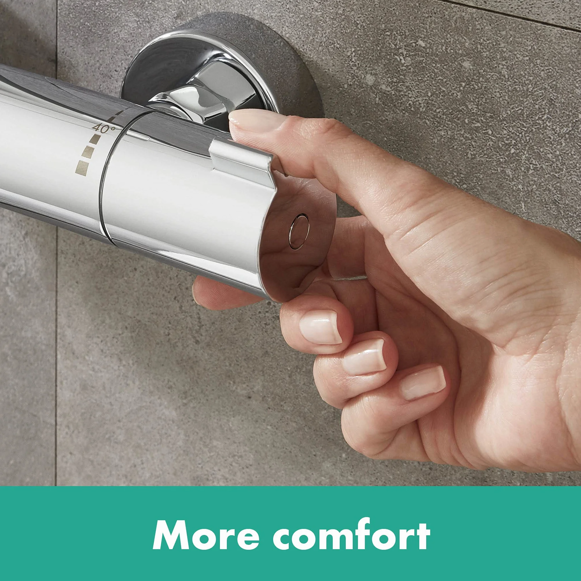 hansgrohe Crometta - zestaw prysznicowy z główka prysznicowa, bateria termostatyczna, wąż prysznicowy 160 cm oraz drążek prysznicowy 65 cm, oszczędzająca wodę z 2-strumieniowa, biały/chrom, 27812400
