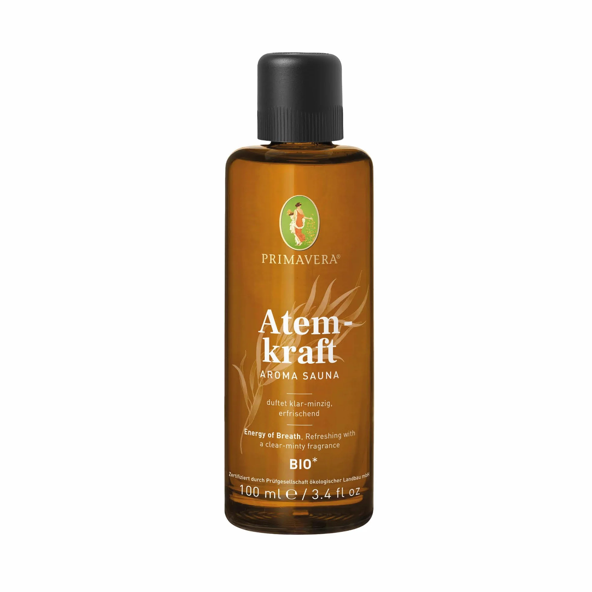 PRIMAVERA Aroma Sauna bio 100 ml – olejek do sauny, aromaterapia – jasno-miętowy zapach – odświeżający – wegański