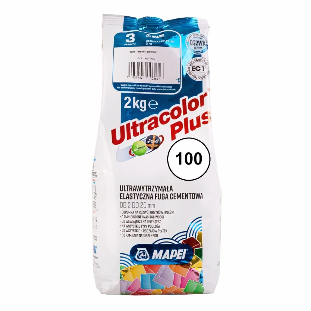 Fuga cementowa MAPEI ULTRACOLOR PLUS 2kg 100 biały