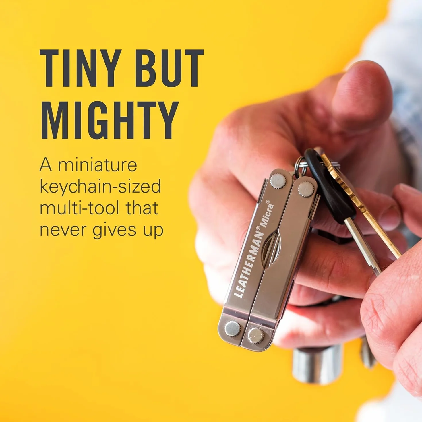 Leatherman Micra - Stalowe Narzędzie Wielofunkcyjne do Kluczy z Nożyczkami i 9 Narzędziami Spruce