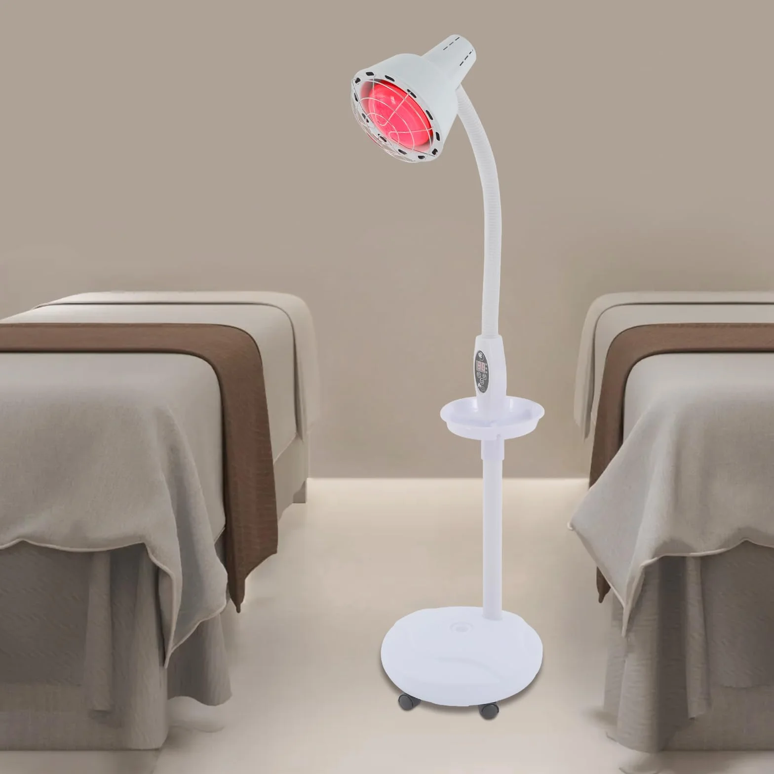 Lampa grzewcza na podczerwień na podczerwień, lampa grzewcza do terapii bólu, do domu, kliniki i salonu, regulowana, 275 W, z pilotem zdalnego sterowania, do bólu mięśni i stawów