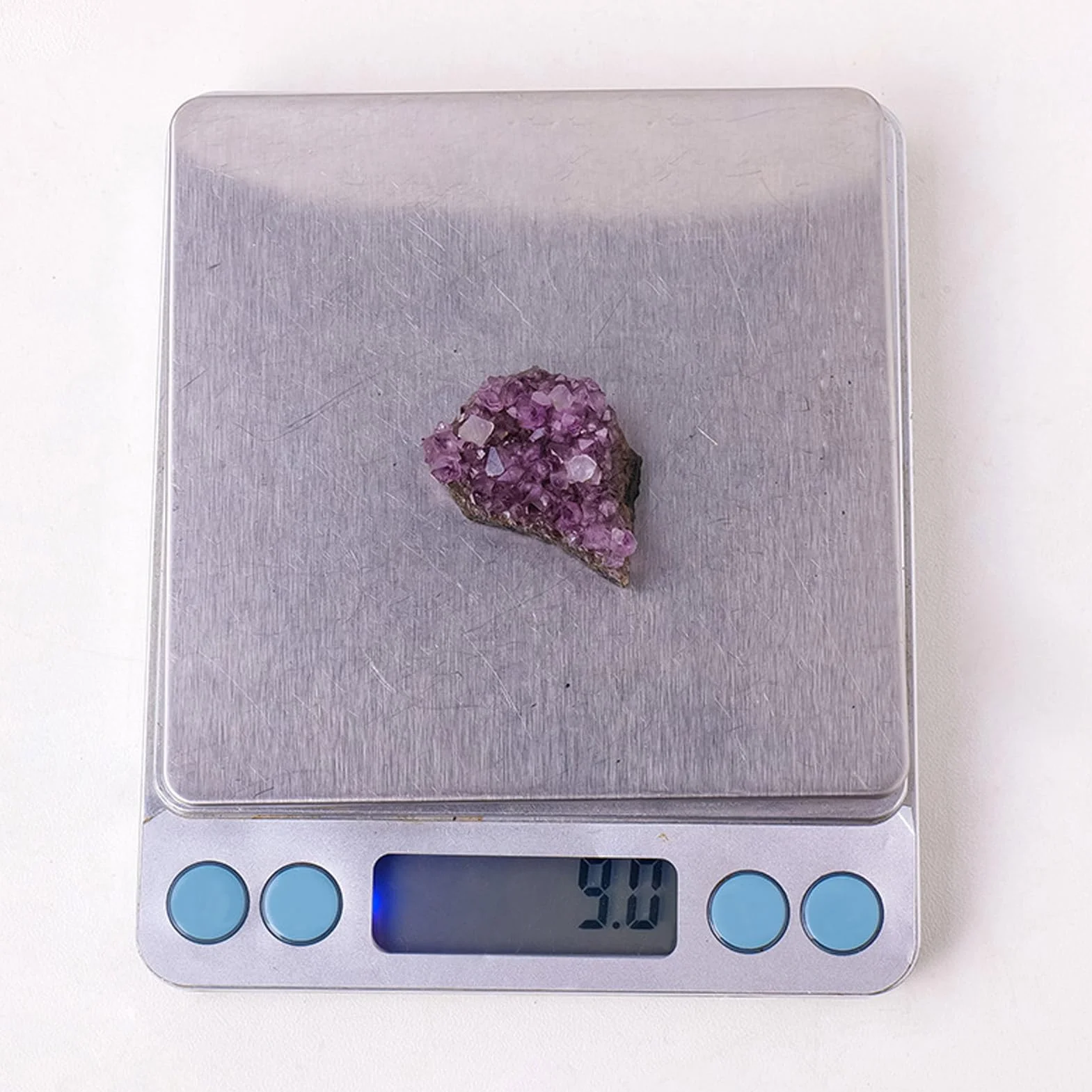 Amethyst Cluster Naturalny Kryształ Medytacyjny Głęboki Fioletowy Kamień Dom Praca