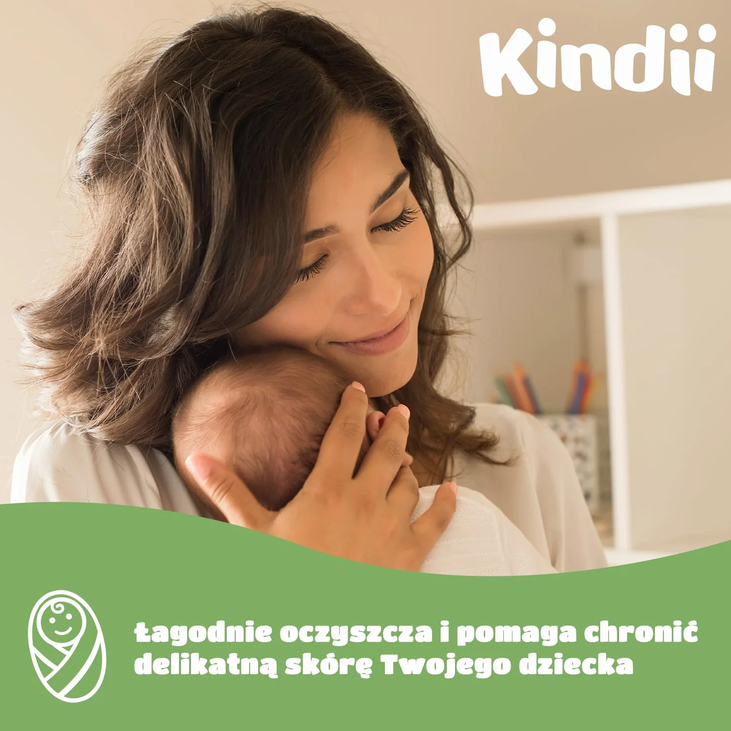 Kindii chusteczki nawilżane dla niemowląt i dzieci Natural Balance - działanie ochronne, nawilżające, regenerujące - delikatny zapach - zawierają alantoinę, emolienty - aloes - neutralne pH - 60 sztuk