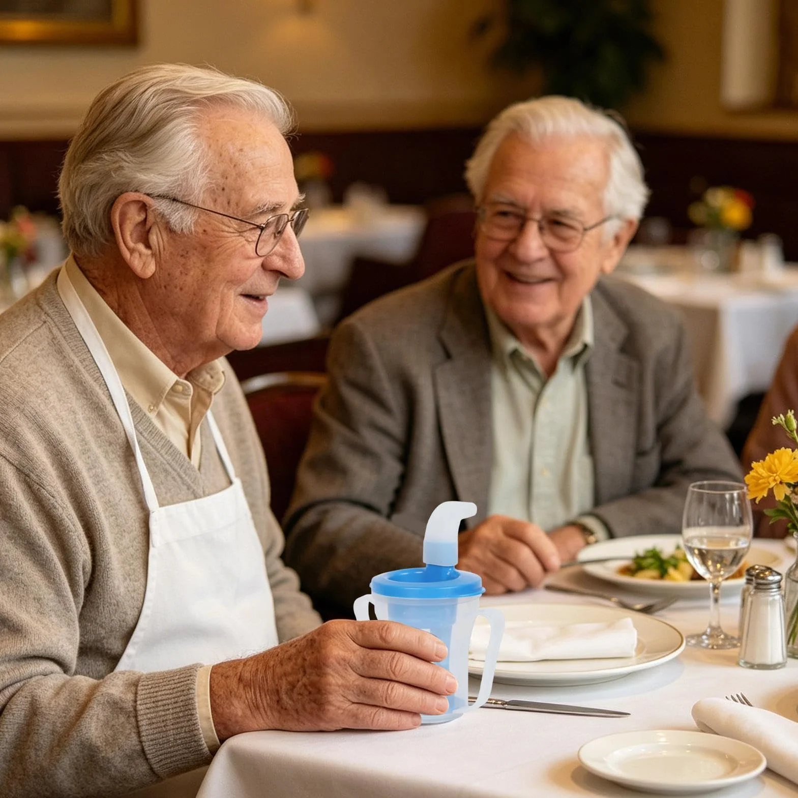 Kubki dla Osób z Dysfagią,Dozownik do Picia z Kontrolą Łyku 5cc lub 10cc przez Słomkę,Kubek Niekapek Dla Dorosłych I Seniorów Nie Rozlewa - Dla Seniorów Osób Starszych Do Szpitala I Domu Zapobiega