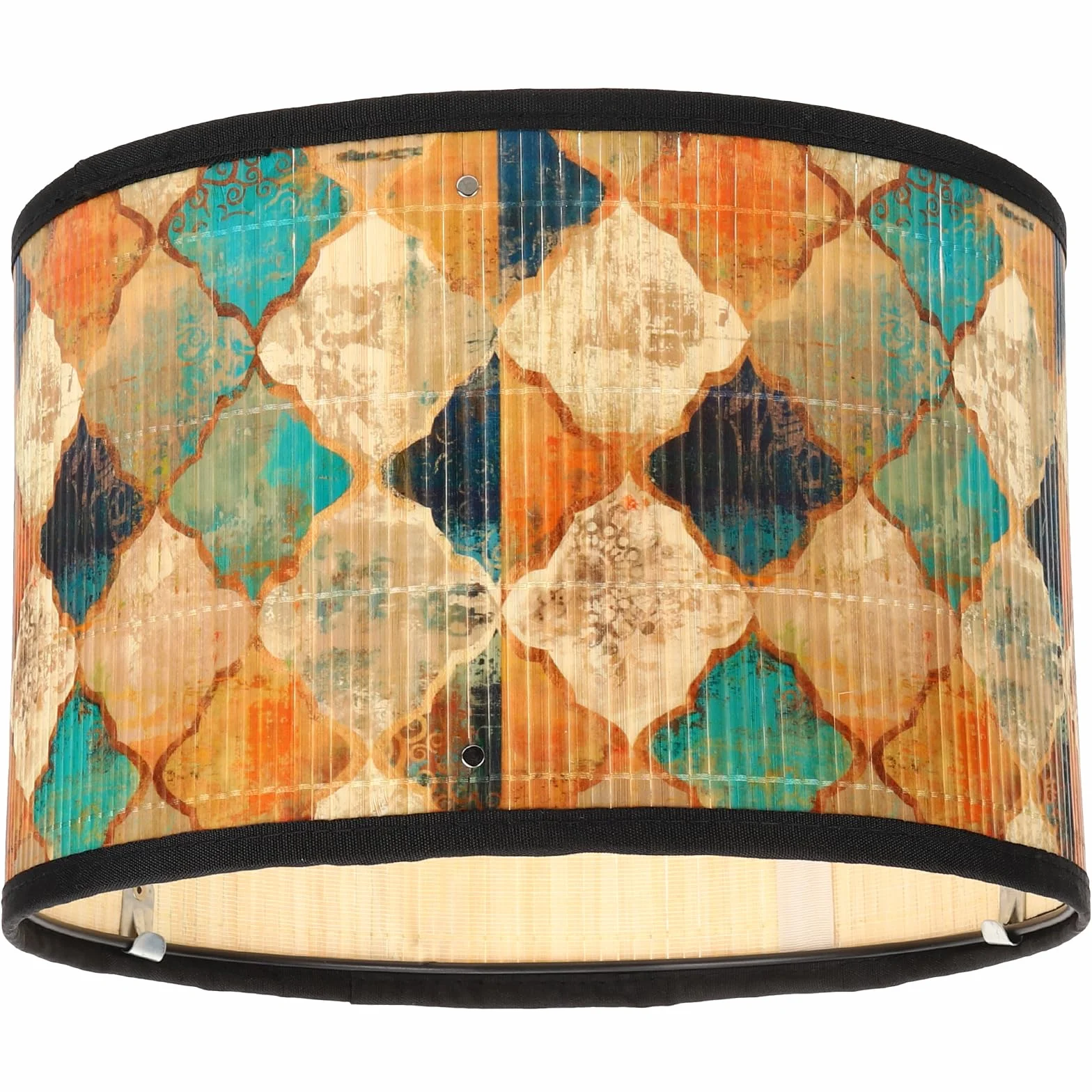 OSALADI Drum Lamp Abażur Kinkiet, Dekoracyjny abażur Lampa Podłogowa Lampy Stołowe, Boho Style Wahadłowe Lampy Tkaniny