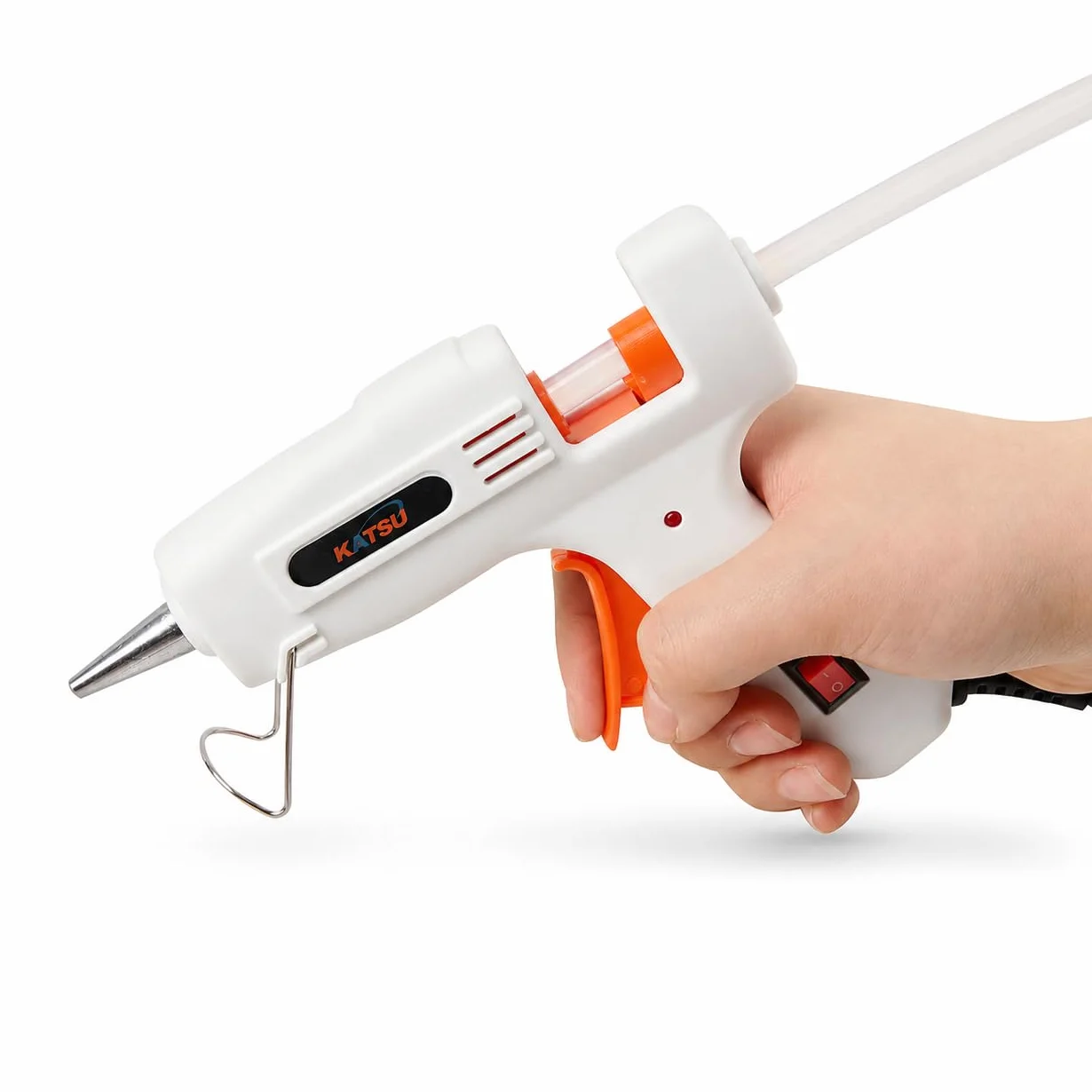 KATSU 20W Elektryczny Pistolet do Klejenia na Gorąco, Pistolet do Topienia Kleju z 12 Wkładami do Klejenia 7mm x 150mm do Robótek Ręcznych i Szybkiej Naprawy w Domu 323128
