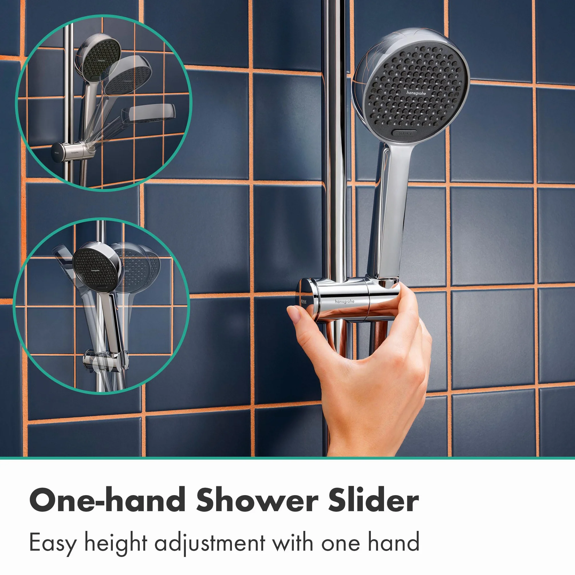 hansgrohe Activera Select S Zestaw prysznicowy chrom EcoSmart 2-strumieniowa wąż 1,60 m drążek 0,65 m
