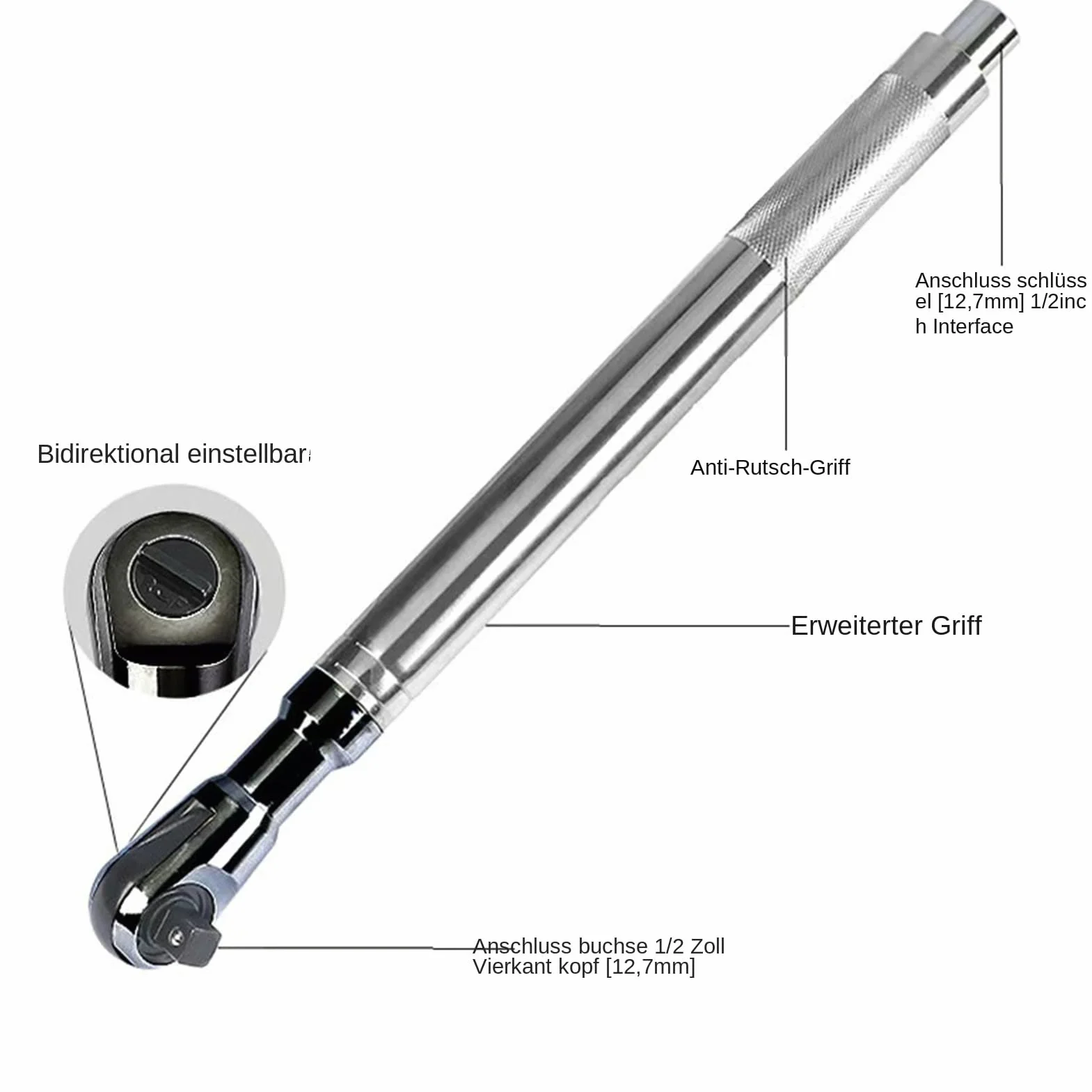 Klucz Offsetowy Narzędzie Przedłużające | Pasuje Do Grzechotki Z Gniazdem 1/2 Na Przedłużacz Do Sprzętu Mechanicznego Motoryzacji Przemysłu Budownictwa Hydrauliki