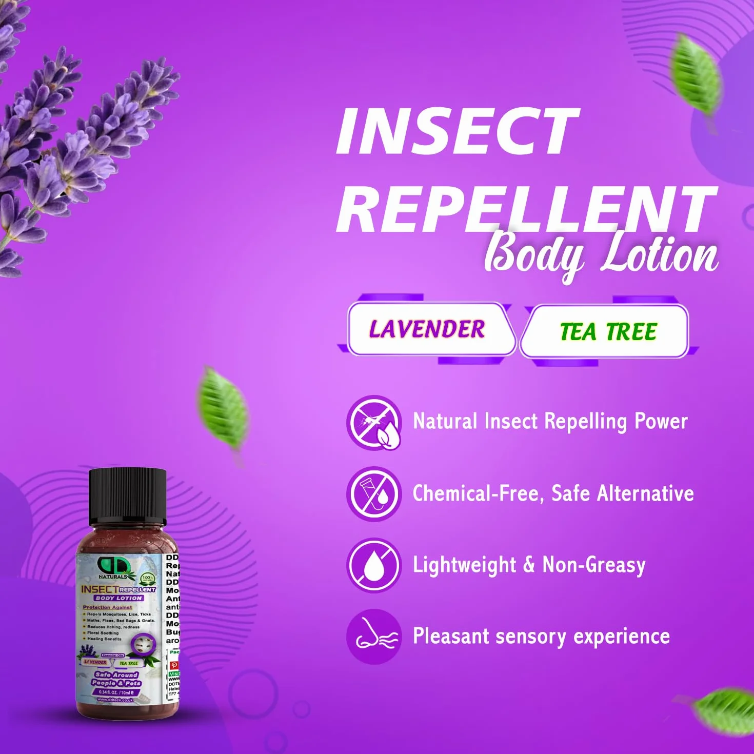 Balsam do ciała odstraszający owady 100% naturalny olejki eteryczne lawenda drzewo herbaciane