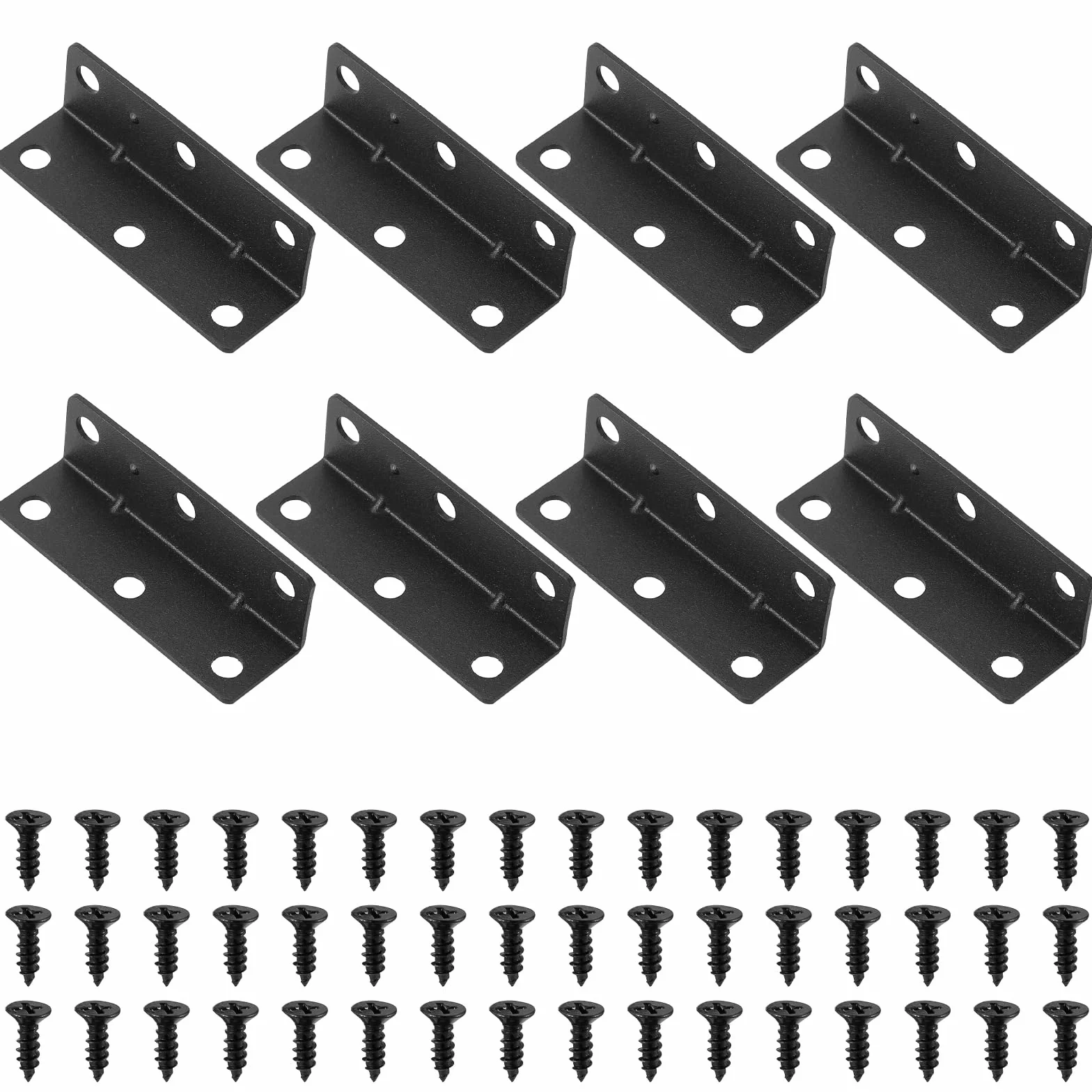 8 sztuk łącznika kątowego L (80 x 25 x 25 mm) 90 stopni, perforowany wspornik narożny do drewna, szeroki zakres kątowy do mocowania, naprawy mebli, wzmocnienia stawów