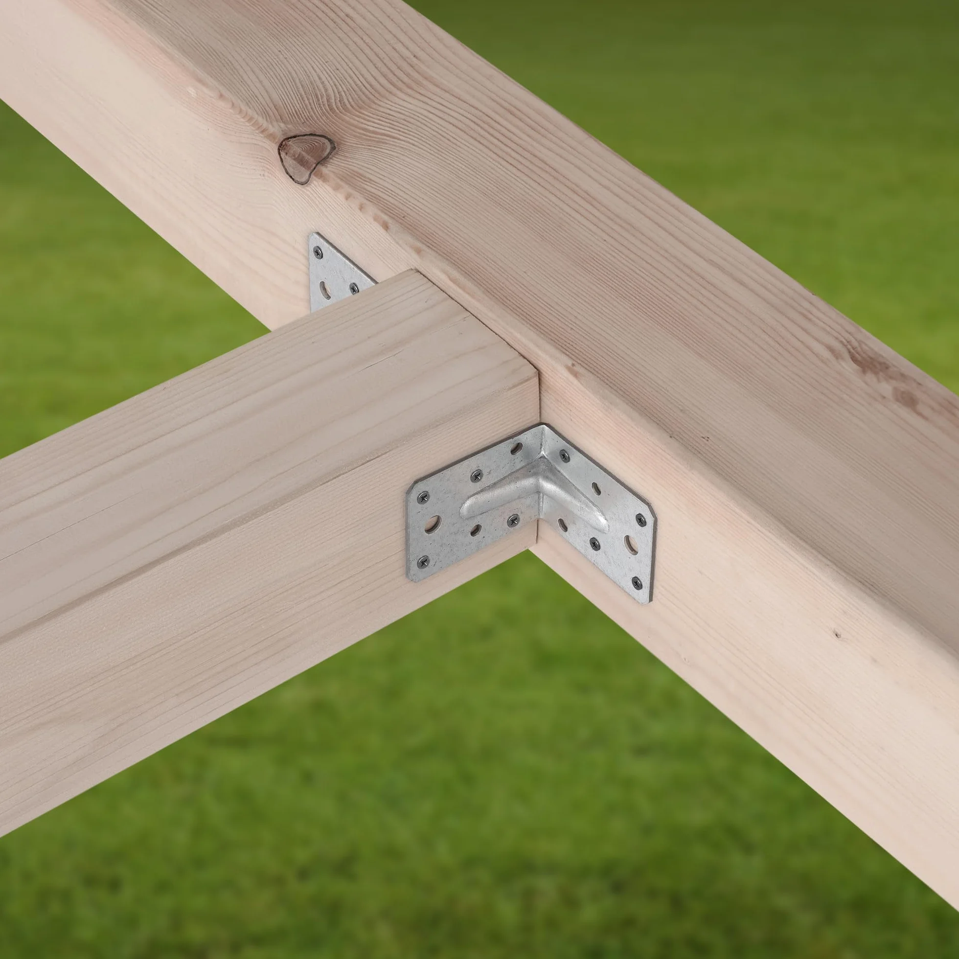 KOTARBAU® 25 szt. Kątownik Ciesielski - Łącznik Budowlany - 75 X 75 X 55 MM - Stal ocynkowana - Z Przetłoczeniem