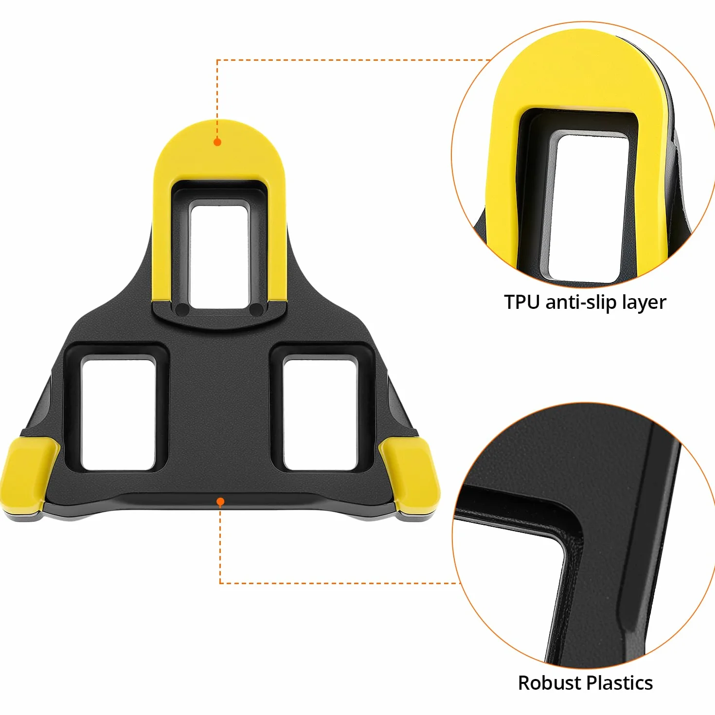 QWORK Knagi na pedały, zestaw spinek rowerowych, kompatybilny z systemami Shimano SPD SH11 SH12 SH10 SH51, do rowerów szosowych, kolarstwa halowego, MTB