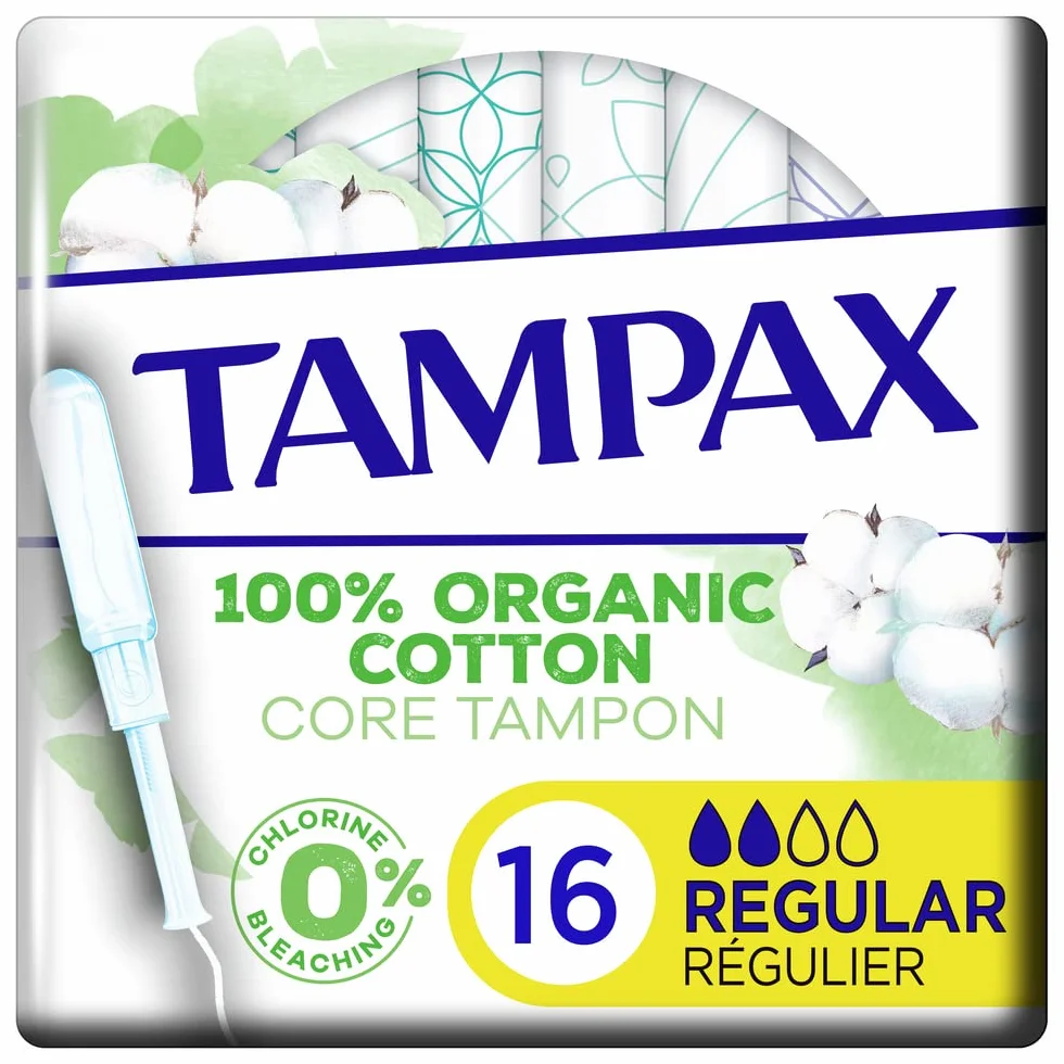 Tampax Komfort Bawełny - 100% Organiczny Zwykły Tampon - 16 Sztuk
