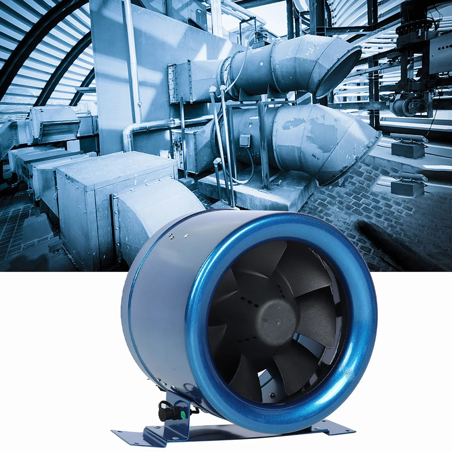Silnik EC, wentylator kanałowy z regulacją prędkości do hotelu 150 W 3200 RPM 1065 CFM 1808 M³/h AC 220 V do łazienek, wentylatorów domowych