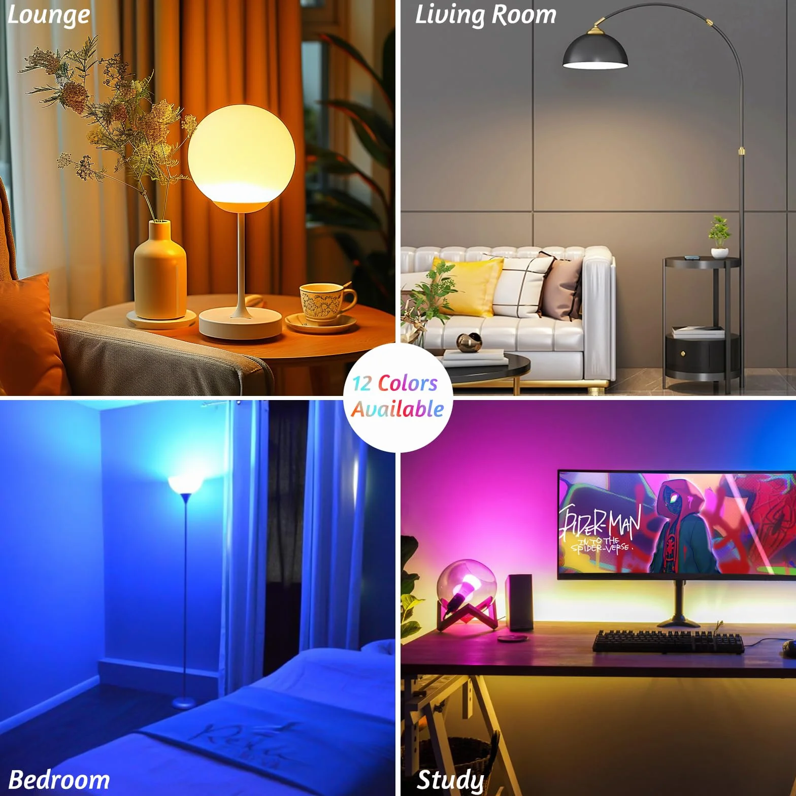 Oumida Żarówka LED do ponownego ładowania USB-C z pilotem zdalnego sterowania, E27 kolorów RGB, żarówka LED z baterią, 3 W, sterowanie dotykowe, z funkcją timera, światło awaryjne z magnesem (biała x